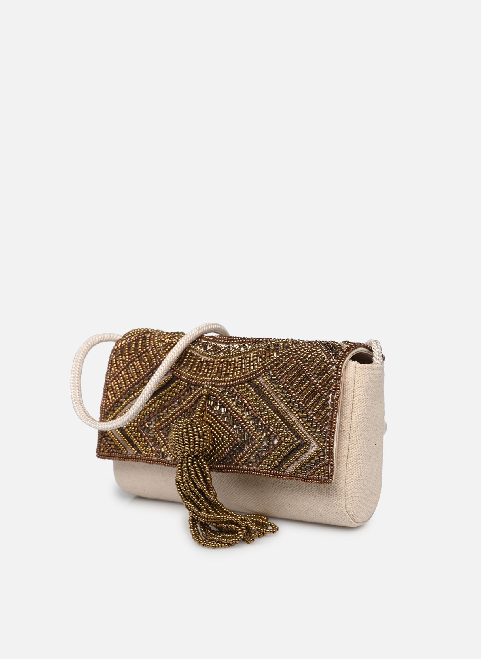 Clutches FH-AM-VULPIN dames beige La Fée Maraboutée Clutches FH-AM-VULPIN dames beige MORDORE