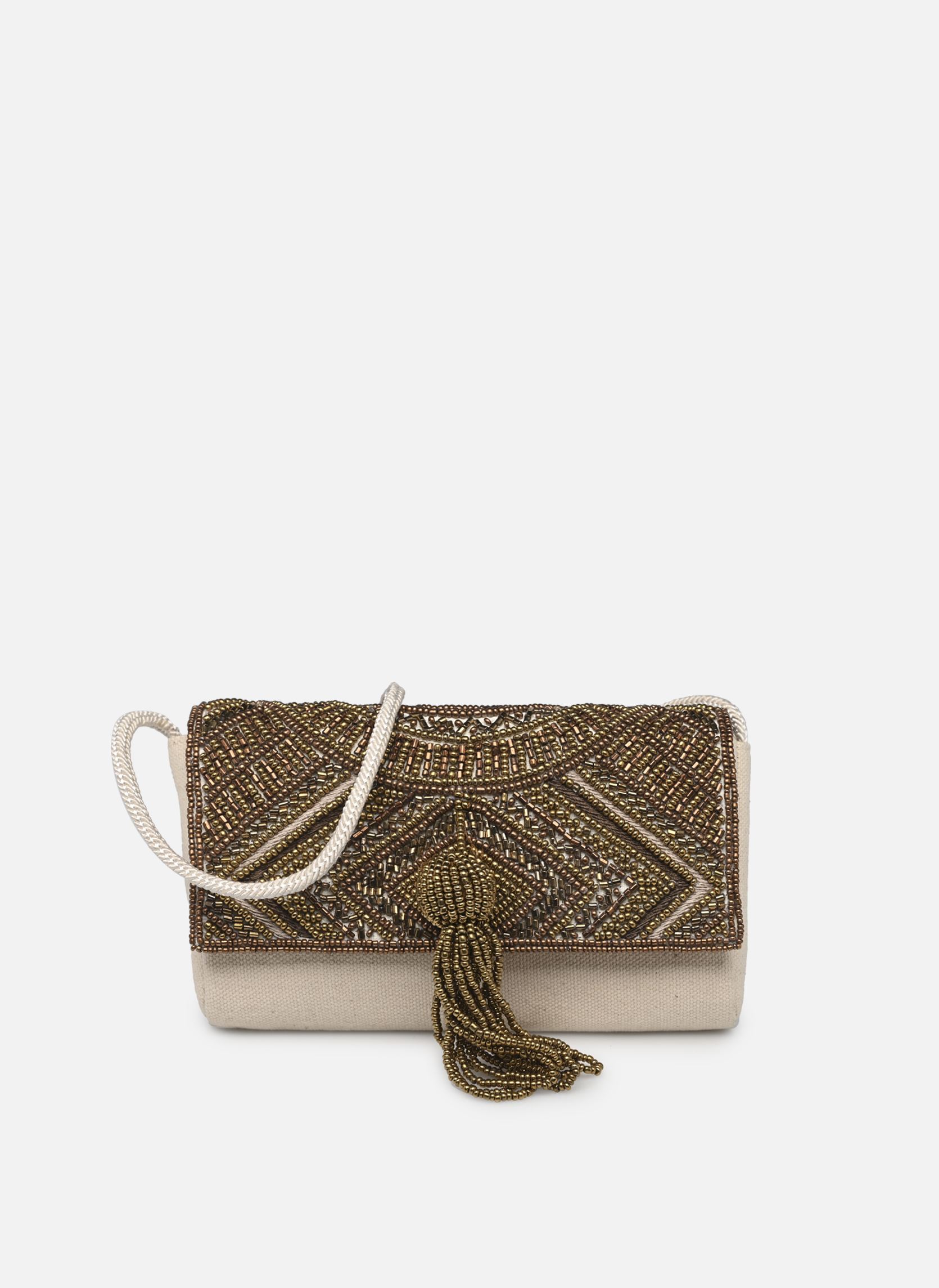 Clutches FH-AM-VULPIN dames beige La Fée Maraboutée Clutches FH-AM-VULPIN dames beige MORDORE