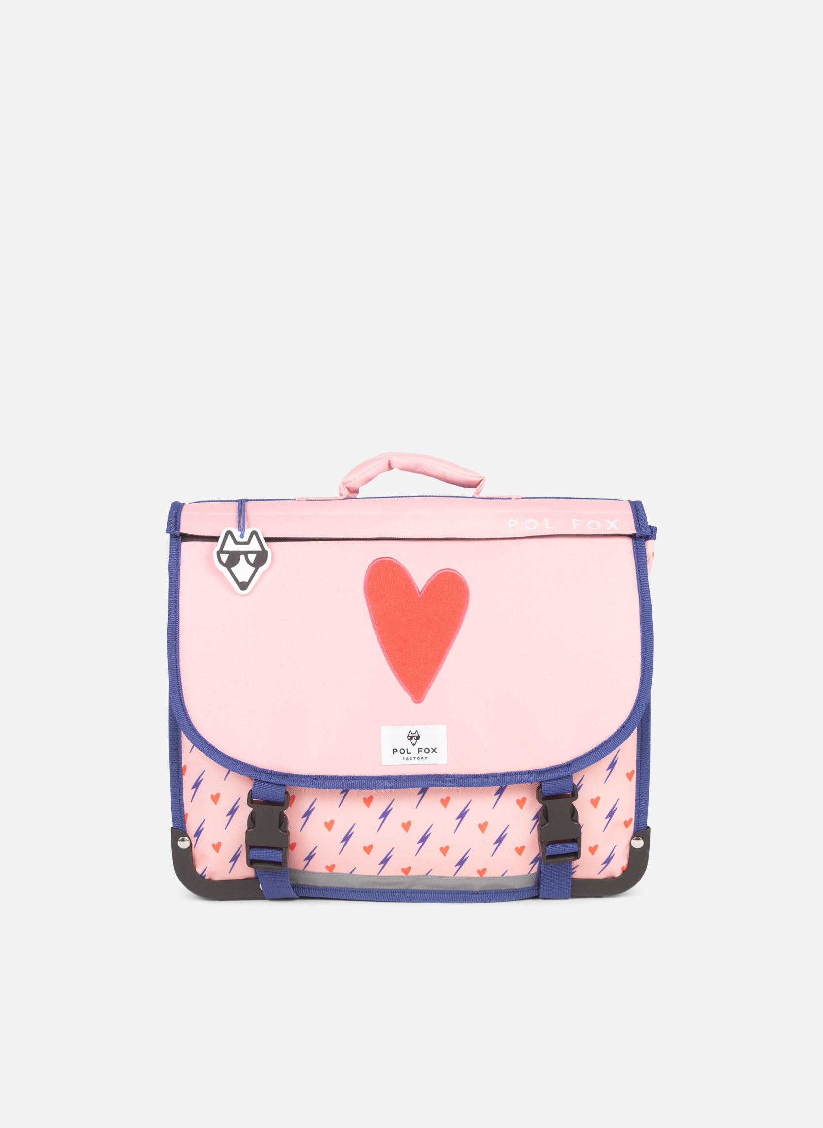 Mochilas Cartable 41cm HEART niña rosa Pol Fox Mochilas Cartable 41cm HEART niña rosa Rose