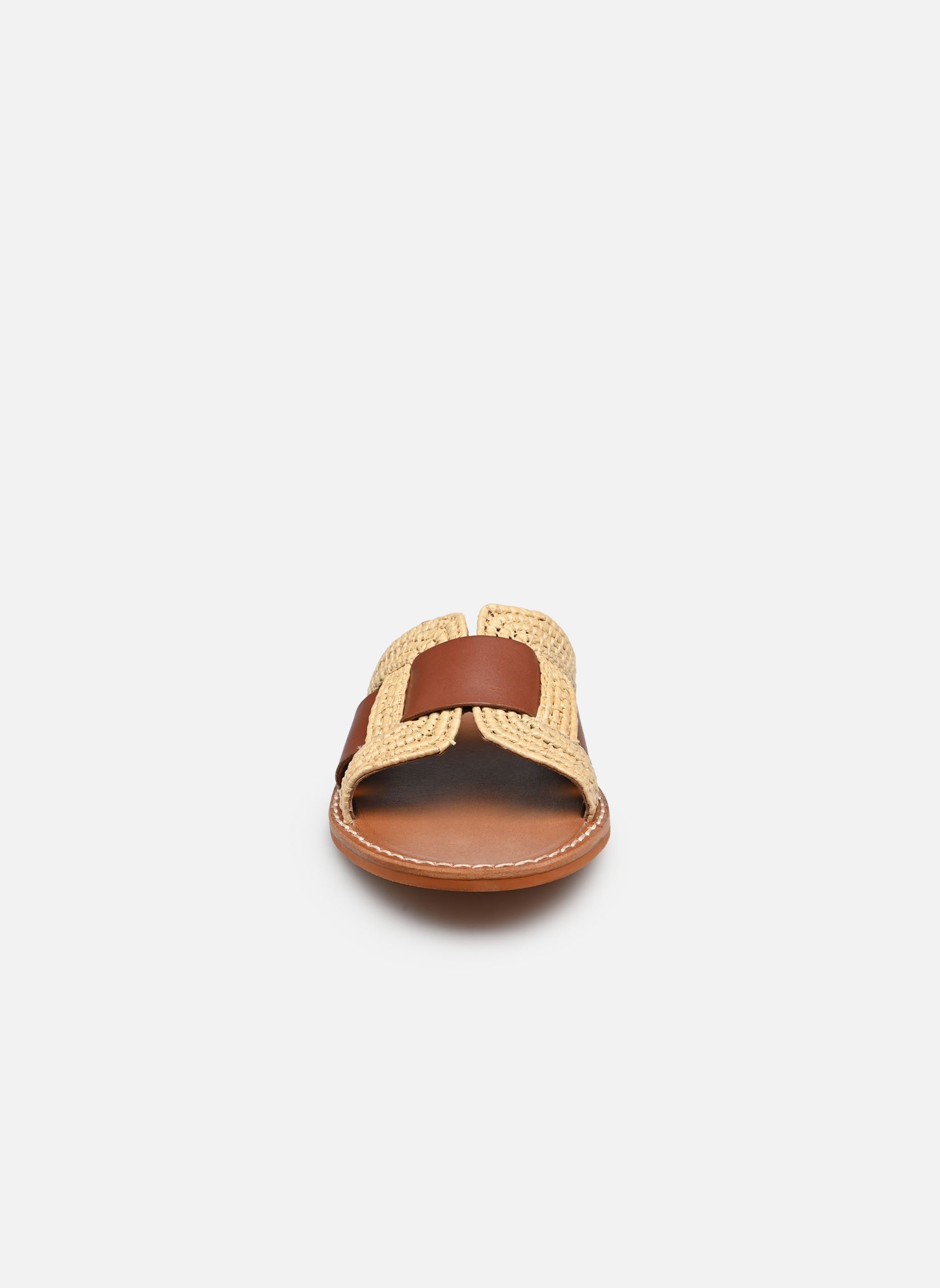 Muilen en klompen WILOU dames beige Jonak Muilen en klompen WILOU dames beige Raphia/Cuir Beige/Cognac