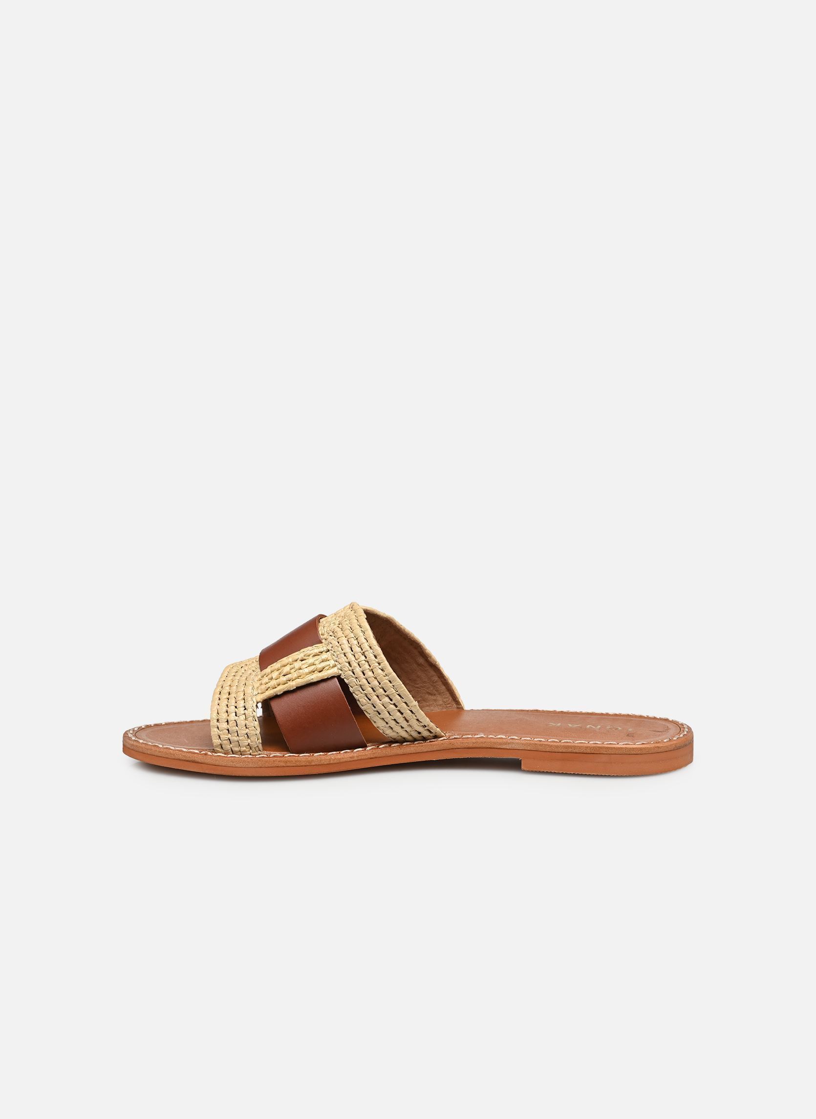 Muilen en klompen WILOU dames beige Jonak Muilen en klompen WILOU dames beige Raphia/Cuir Beige/Cognac