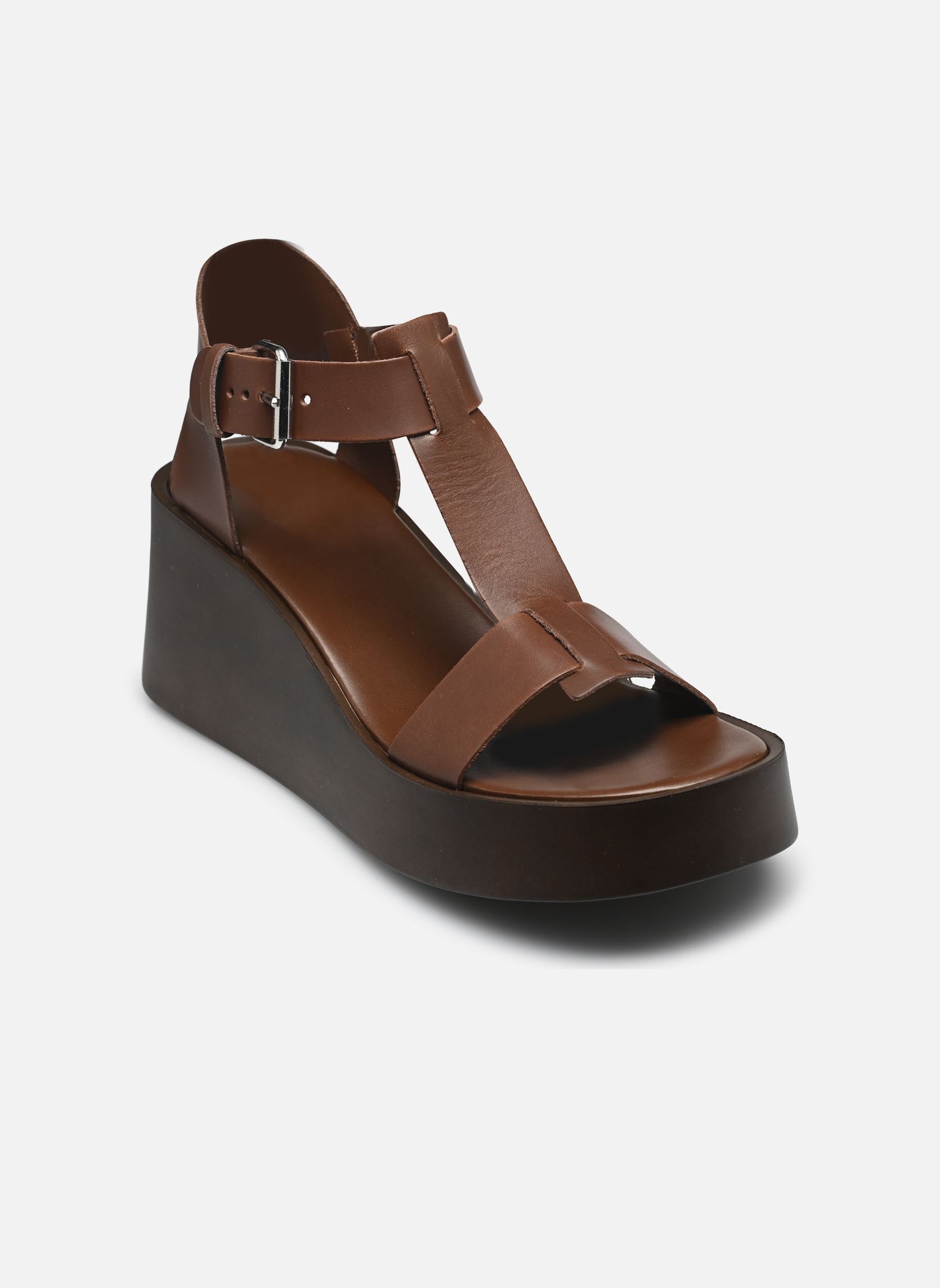 Keil- und Plateausandalen ESTELLE damen braun Jonak Keil- und Plateausandalen ESTELLE damen braun MARRON FONCÉ