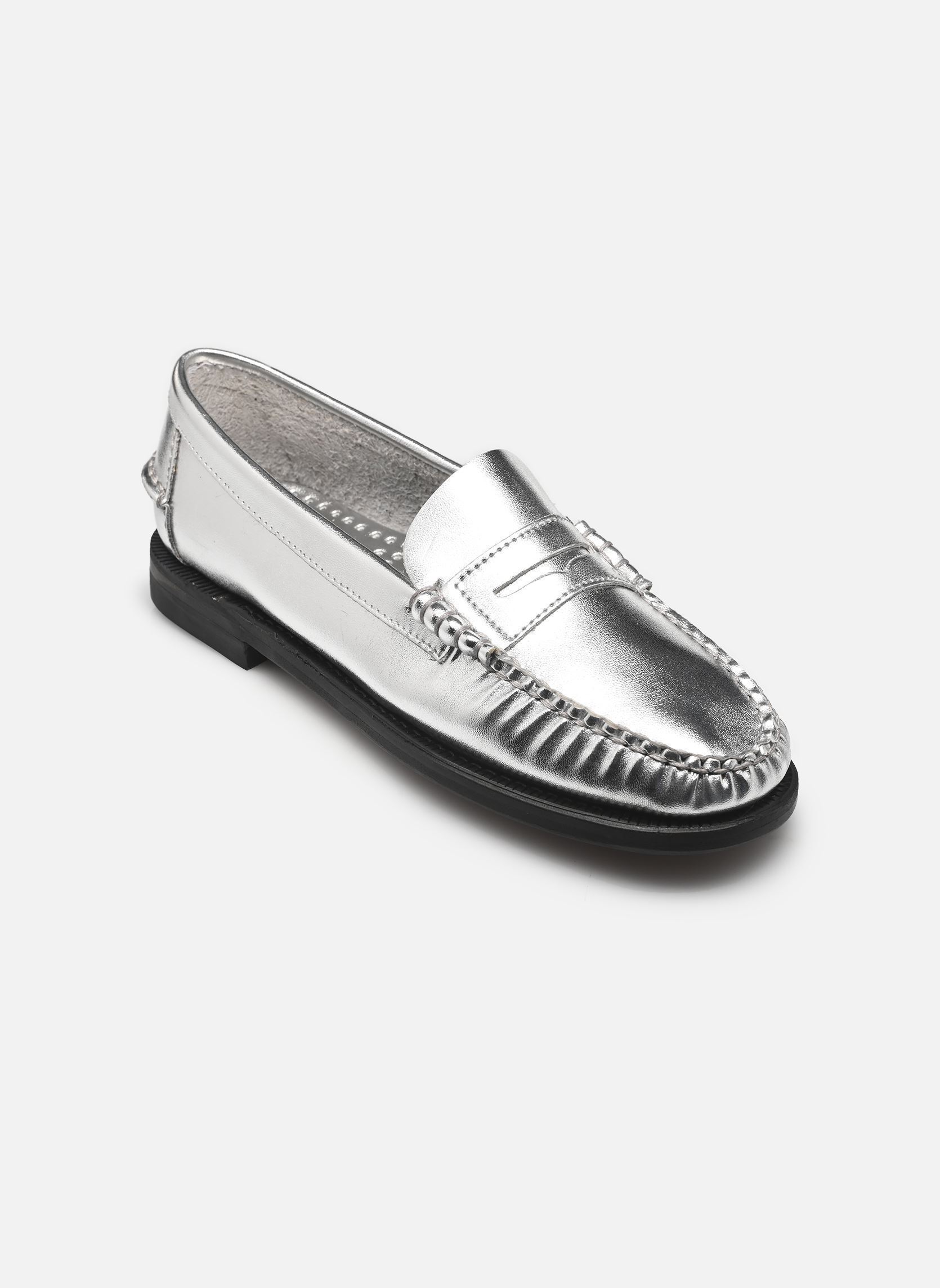 Mocassins DAN MET WOMAN femme argent Sebago Mocassins DAN MET WOMAN femme argent Silver