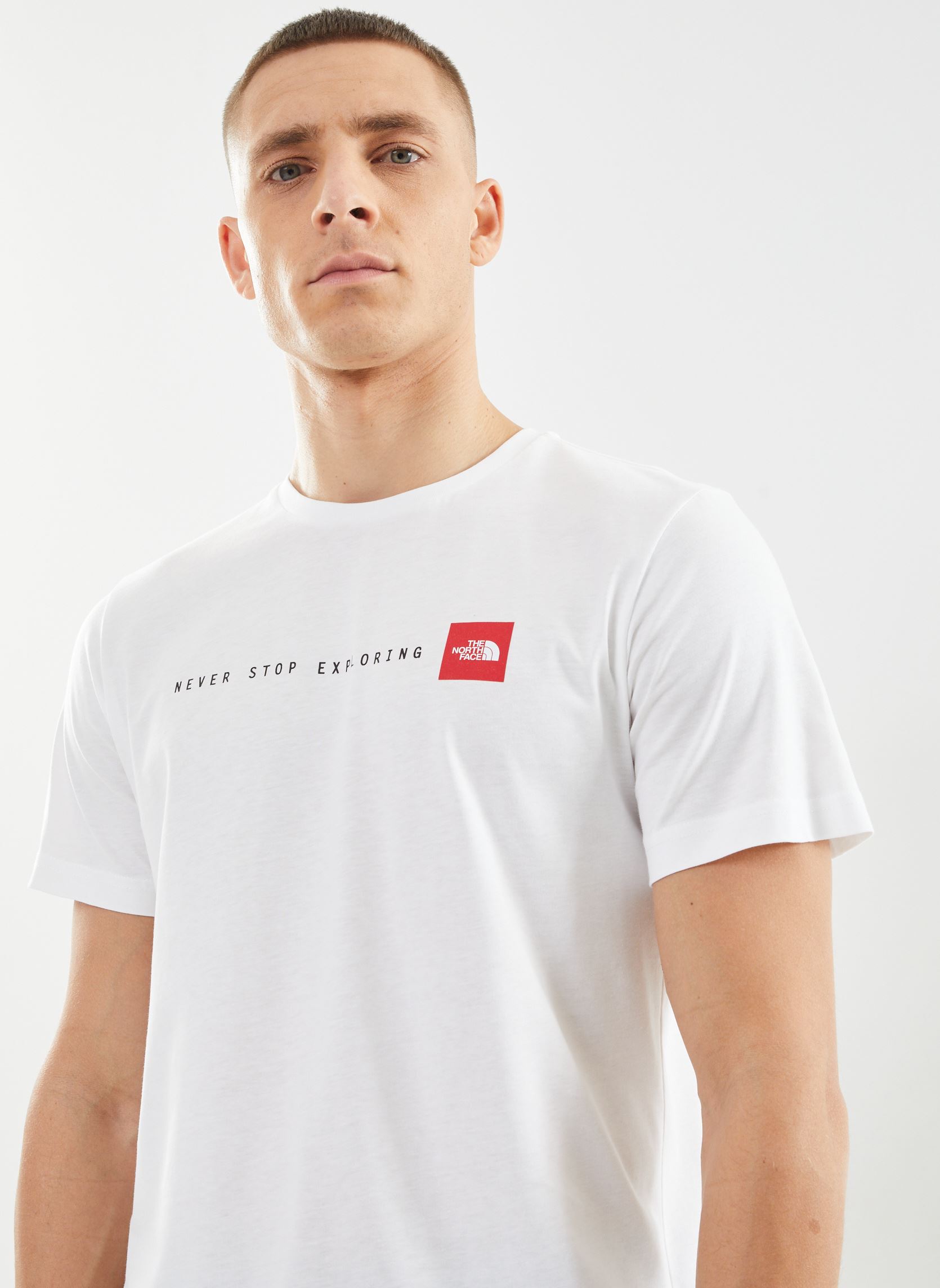 Tee-shirts manches courtes Men's S/S Never Stop Exploring Tee homme blanc The North Face Tee-shirts manches courtes Men's S/S Never Stop Exploring Tee homme blanc WHITE