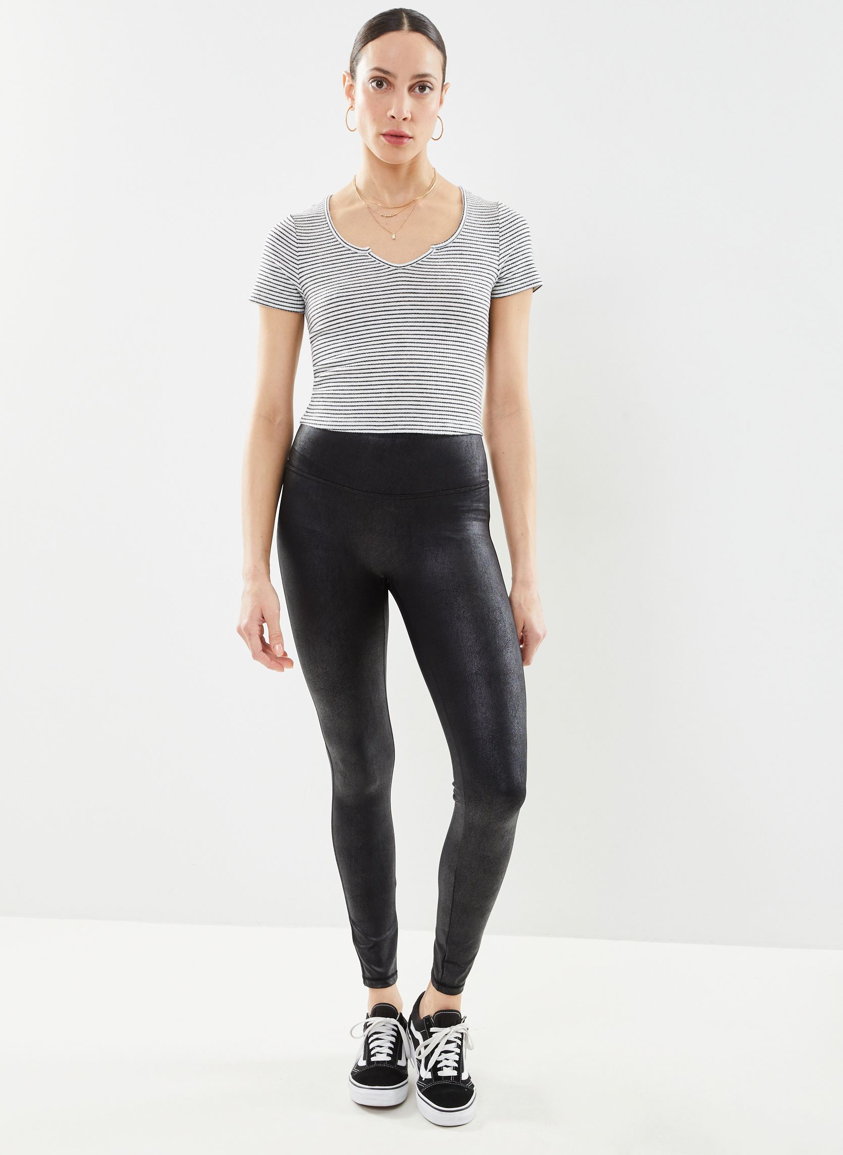 Leggings Leather Look Leggings femme noir MAGIC Bodyfashion Leggings Leather Look Leggings femme noir Black