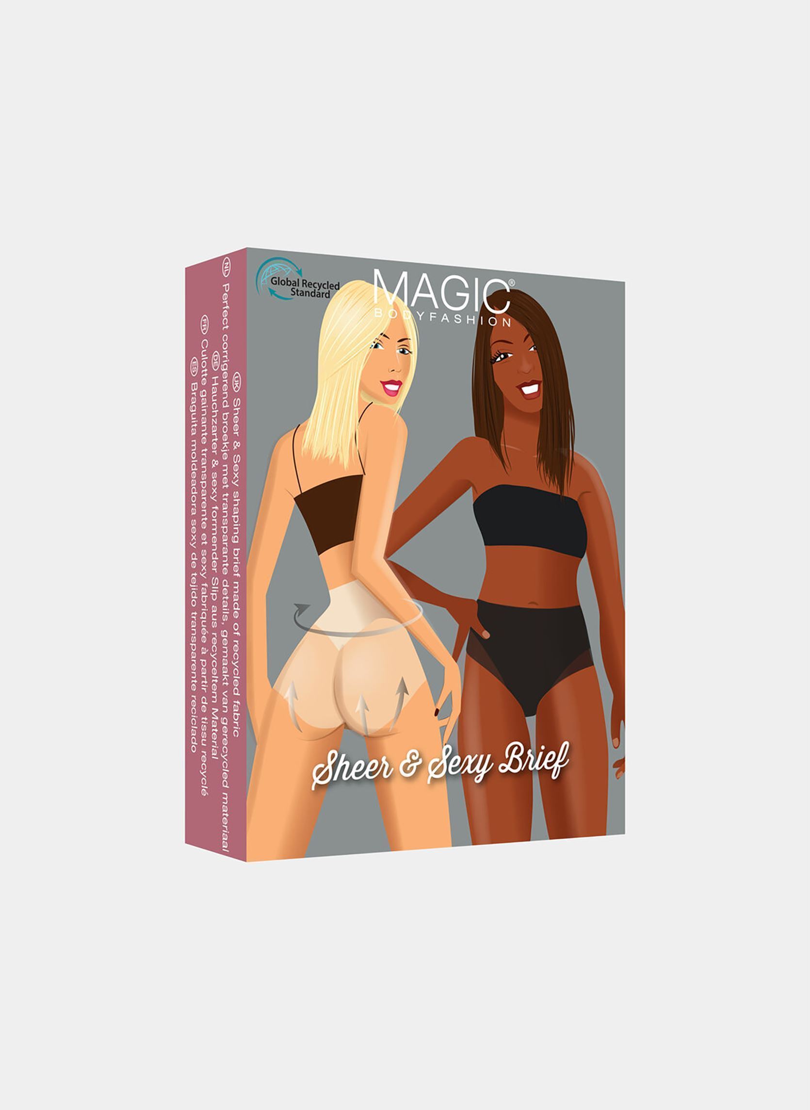 Bermudas Sheer & Sexy Brief mujer negro MAGIC Bodyfashion Bermudas Sheer & Sexy Brief mujer negro BLACK