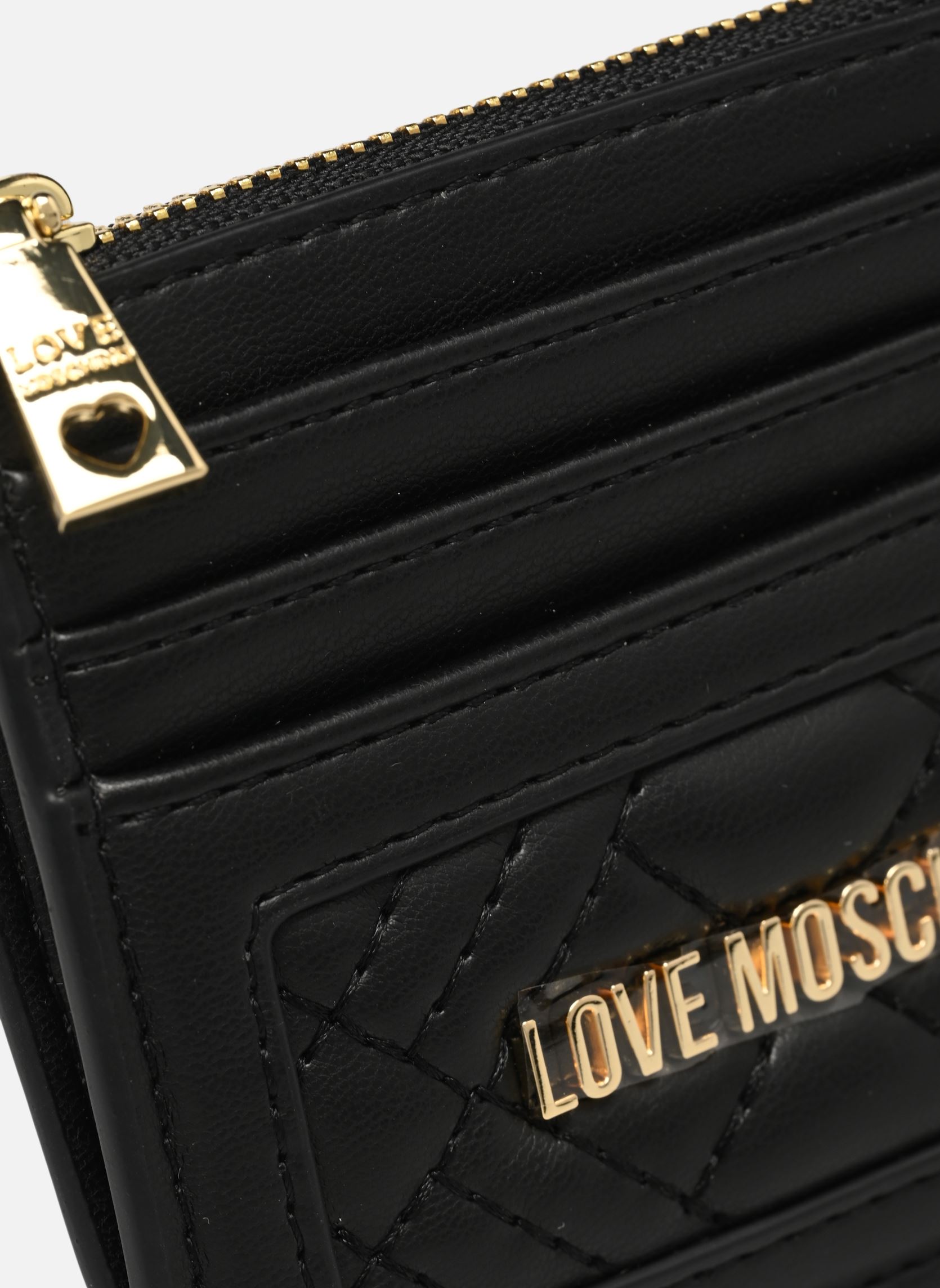Porte-cartes Slg Quilted Bag JC5685PP0I femme noir Love Moschino Porte-cartes Slg Quilted Bag JC5685PP0I femme noir NERO