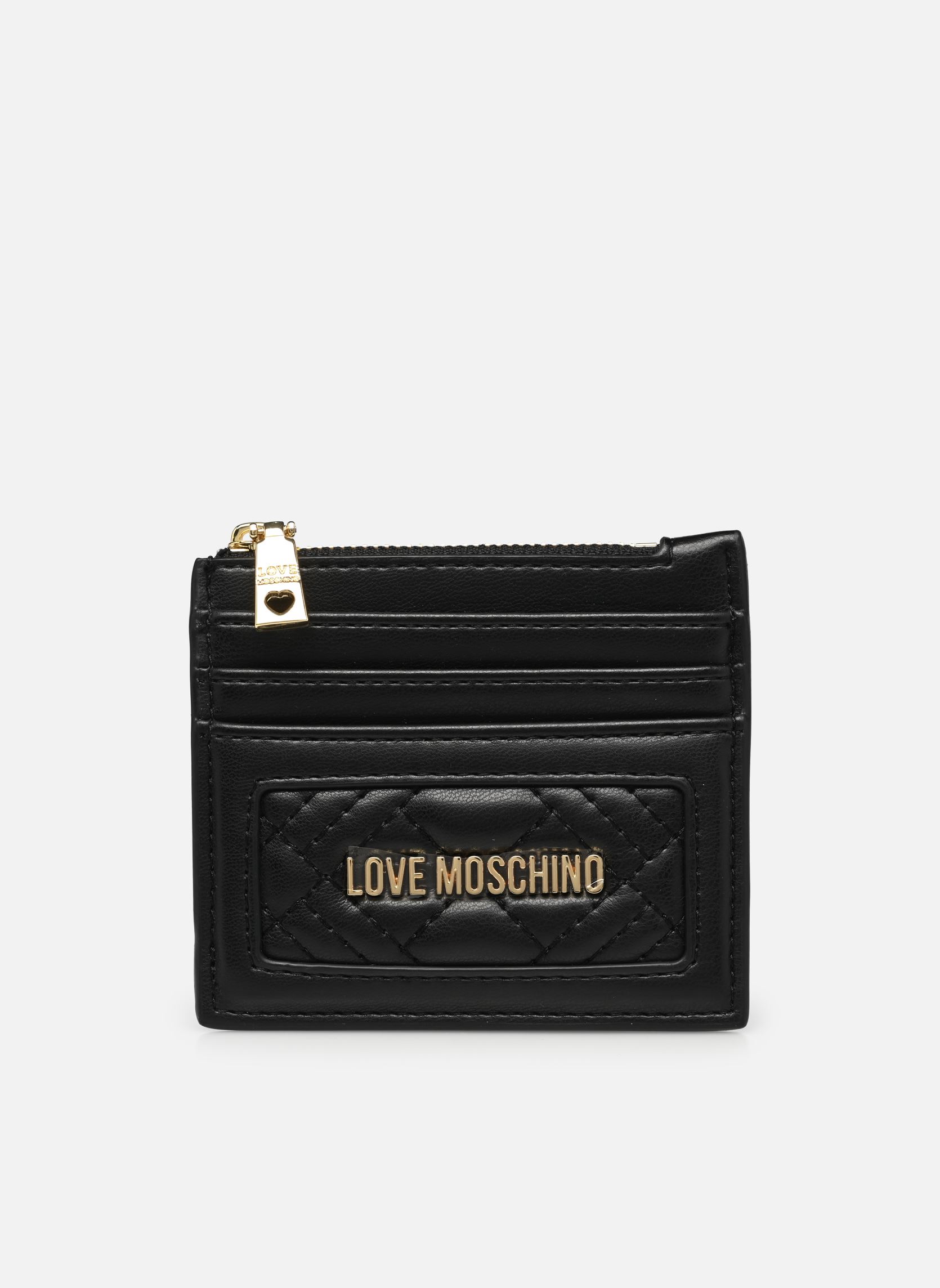 Porte-cartes Slg Quilted Bag JC5685PP0I femme noir Love Moschino Porte-cartes Slg Quilted Bag JC5685PP0I femme noir NERO