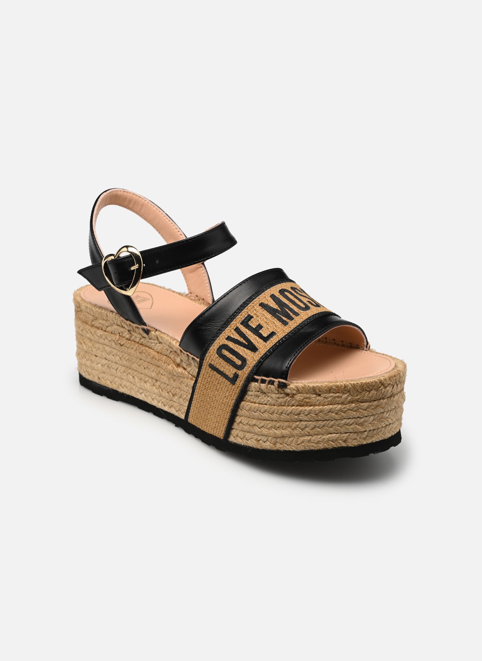 Sandales compensées et plateformes ROPE SANDAL JA16296I0I femme noir Love Moschino Sandales compensées et plateformes ROPE SANDAL JA16296I0I femme noir NERO