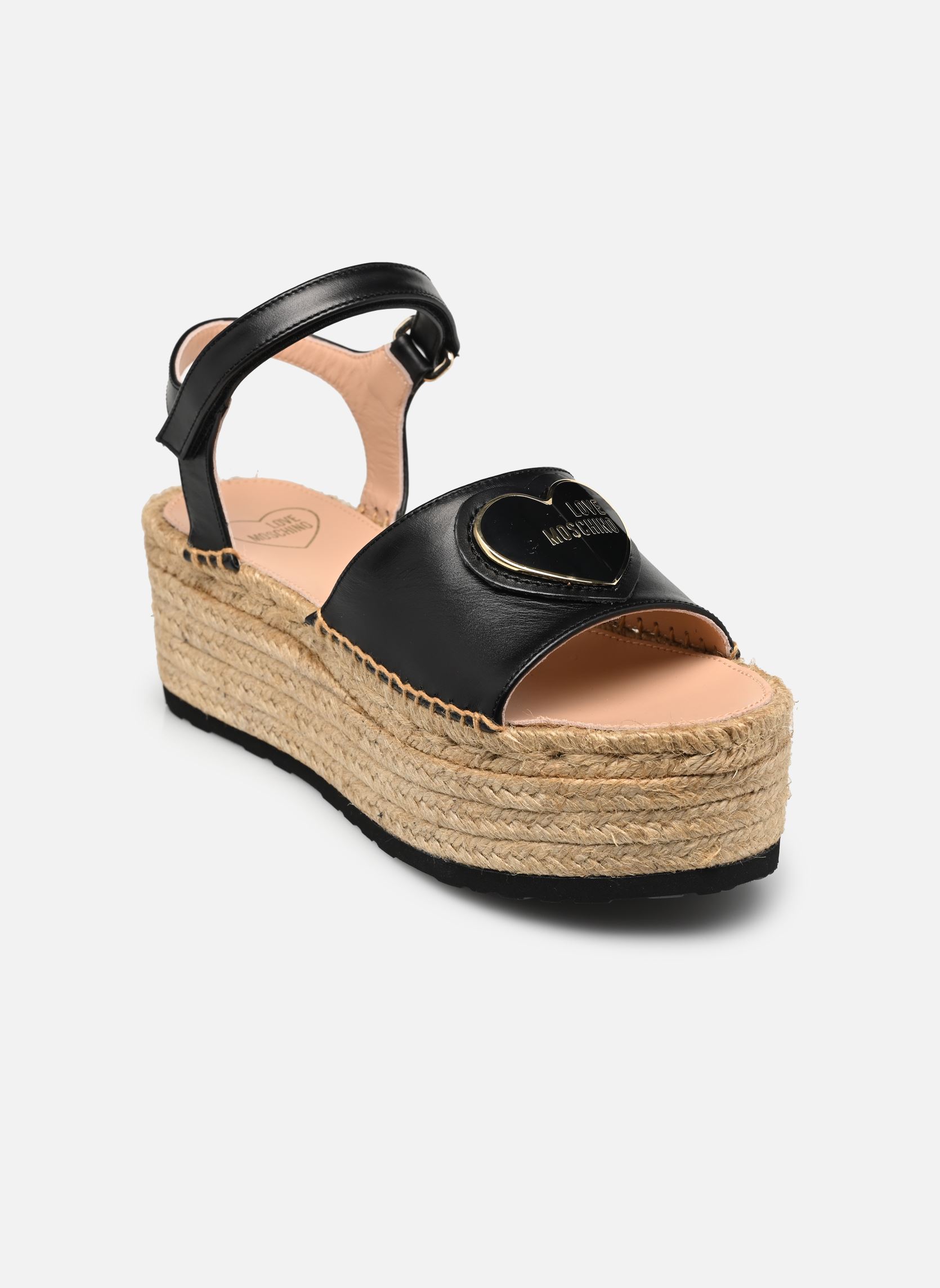 Sandales compensées et plateformes ROPE SANDAL JA16306I0I femme noir Love Moschino Sandales compensées et plateformes ROPE SANDAL JA16306I0I femme noir NERO