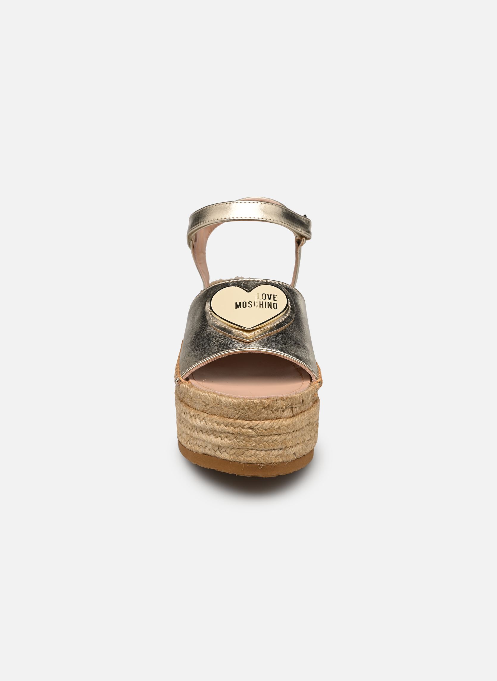 Sandali con zeppa e plateau ROPE SANDAL JA16306I0I donna oro e bronzo Love Moschino Sandali con zeppa e plateau ROPE SANDAL JA16306I0I donna oro e bronzo PLATINO
