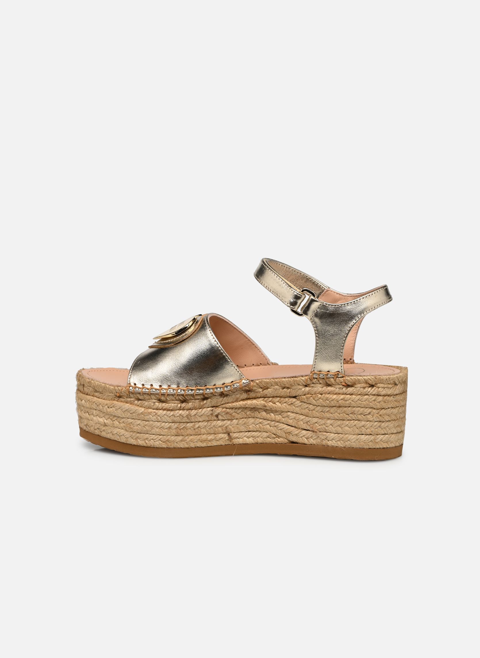 Sandalo con zeppa Nero Giardini da donna oro | Liviana Calzature