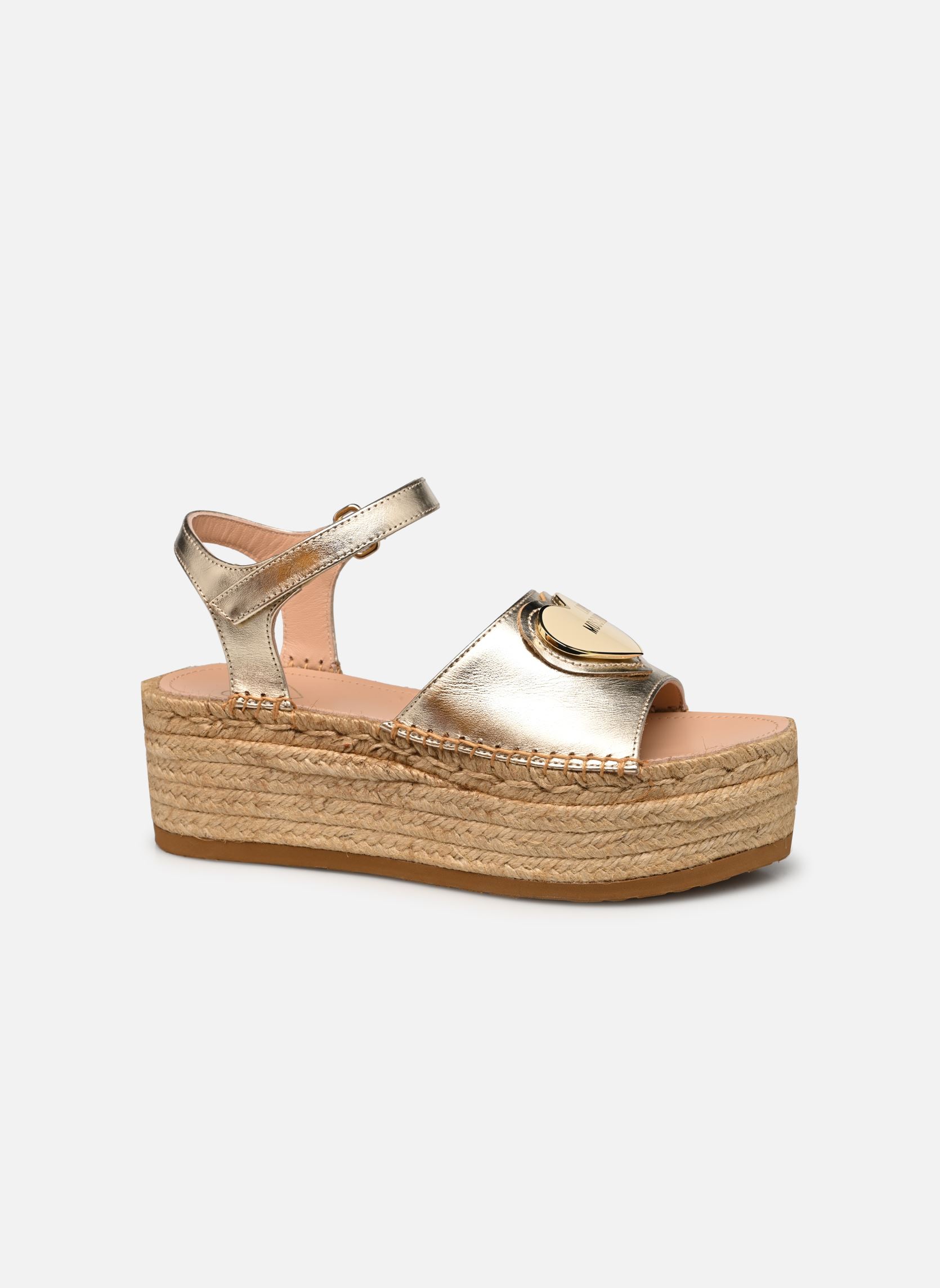 Sandali con zeppa e plateau ROPE SANDAL JA16306I0I donna oro e bronzo Love Moschino Sandali con zeppa e plateau ROPE SANDAL JA16306I0I donna oro e bronzo PLATINO