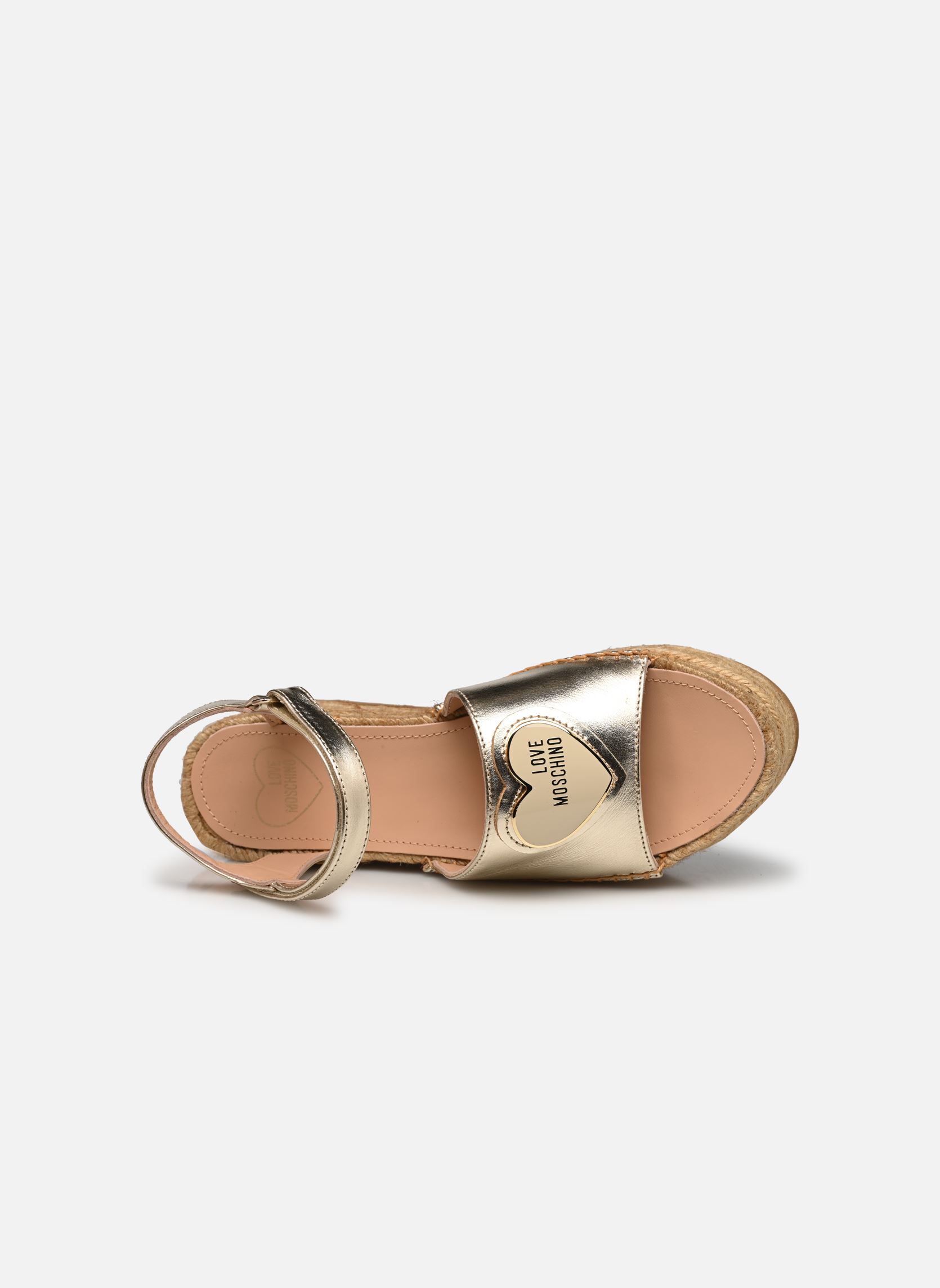 Sandali con zeppa e plateau ROPE SANDAL JA16306I0I donna oro e bronzo Love Moschino Sandali con zeppa e plateau ROPE SANDAL JA16306I0I donna oro e bronzo PLATINO