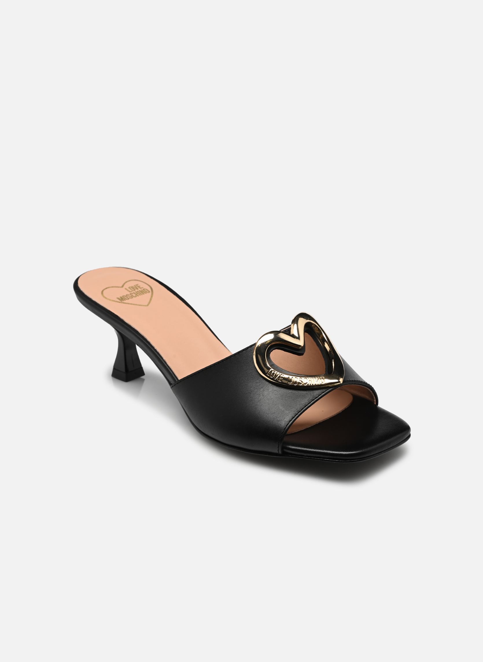 Muilen en klompen METAL HEART JA28375G0I dames zwart Love Moschino Muilen en klompen METAL HEART JA28375G0I dames zwart NERO