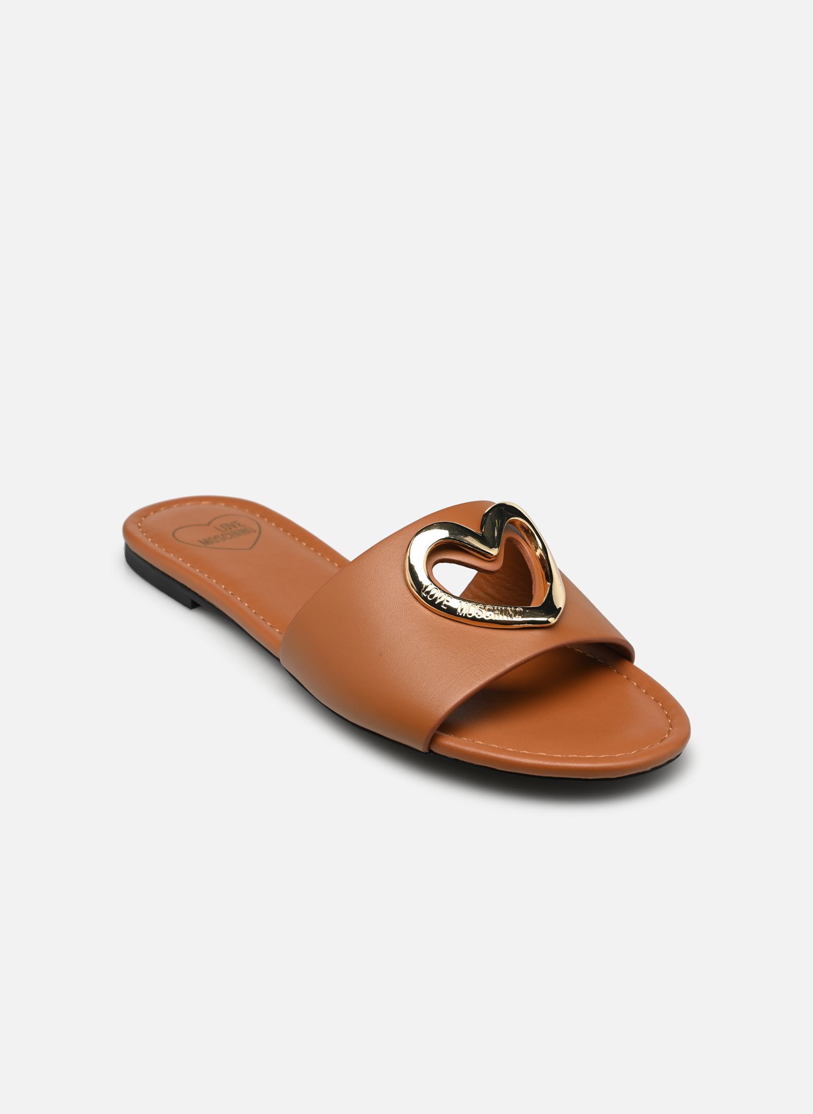 Mules et sabots METAL HEART JA28431G0I femme marron Love Moschino Mules et sabots METAL HEART JA28431G0I femme marron NOCE