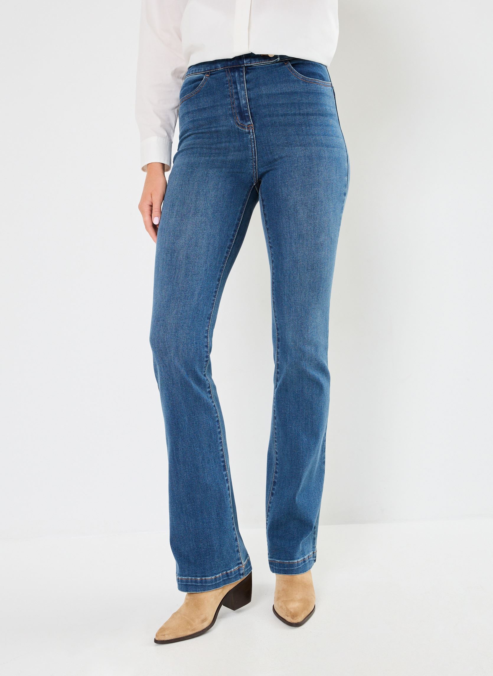 Flared jeans PFLORA dames blauw Georgia Rose Flared jeans PFLORA dames blauw STONE