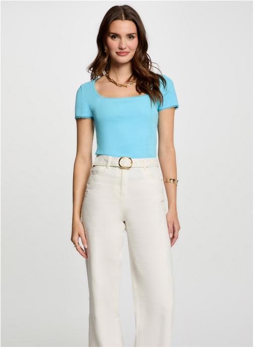 Morgan Tee-shirts 232-DLUBI femme bleu