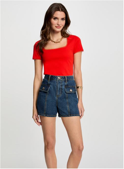 Morgan Tee-shirts 232-DLUBI femme orange