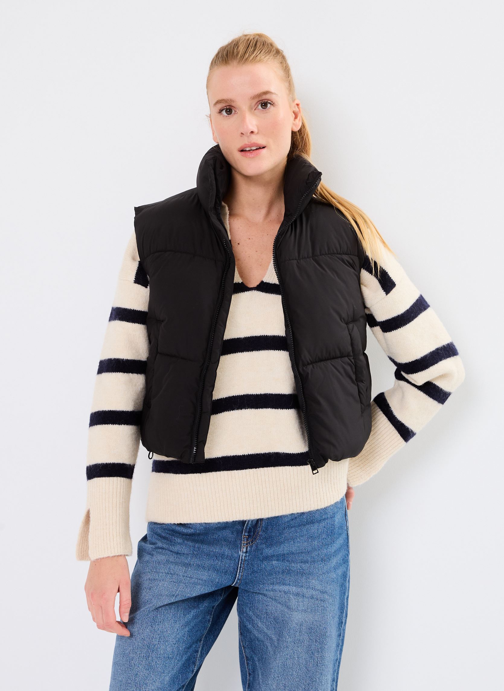 Doudounes sans manches GINNA femme noir MADE BY Doudounes sans manches GINNA femme noir JET BLACK