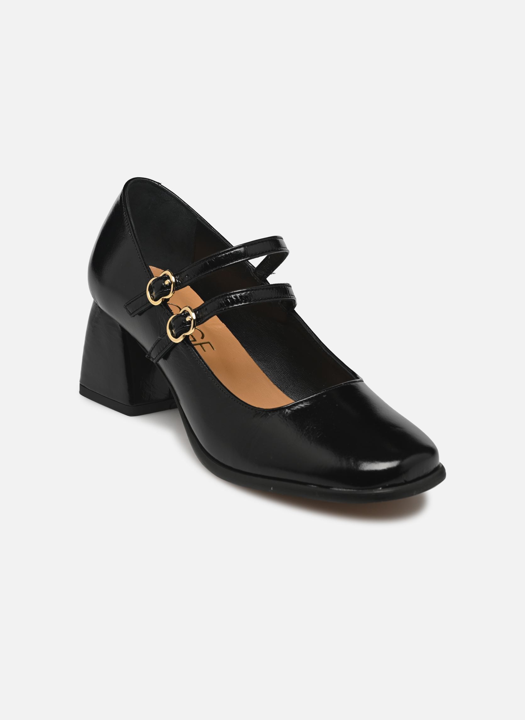 Zapatos de tacón con correas ISAURE mujer negro Bocage Zapatos de tacón con correas ISAURE mujer negro Noir