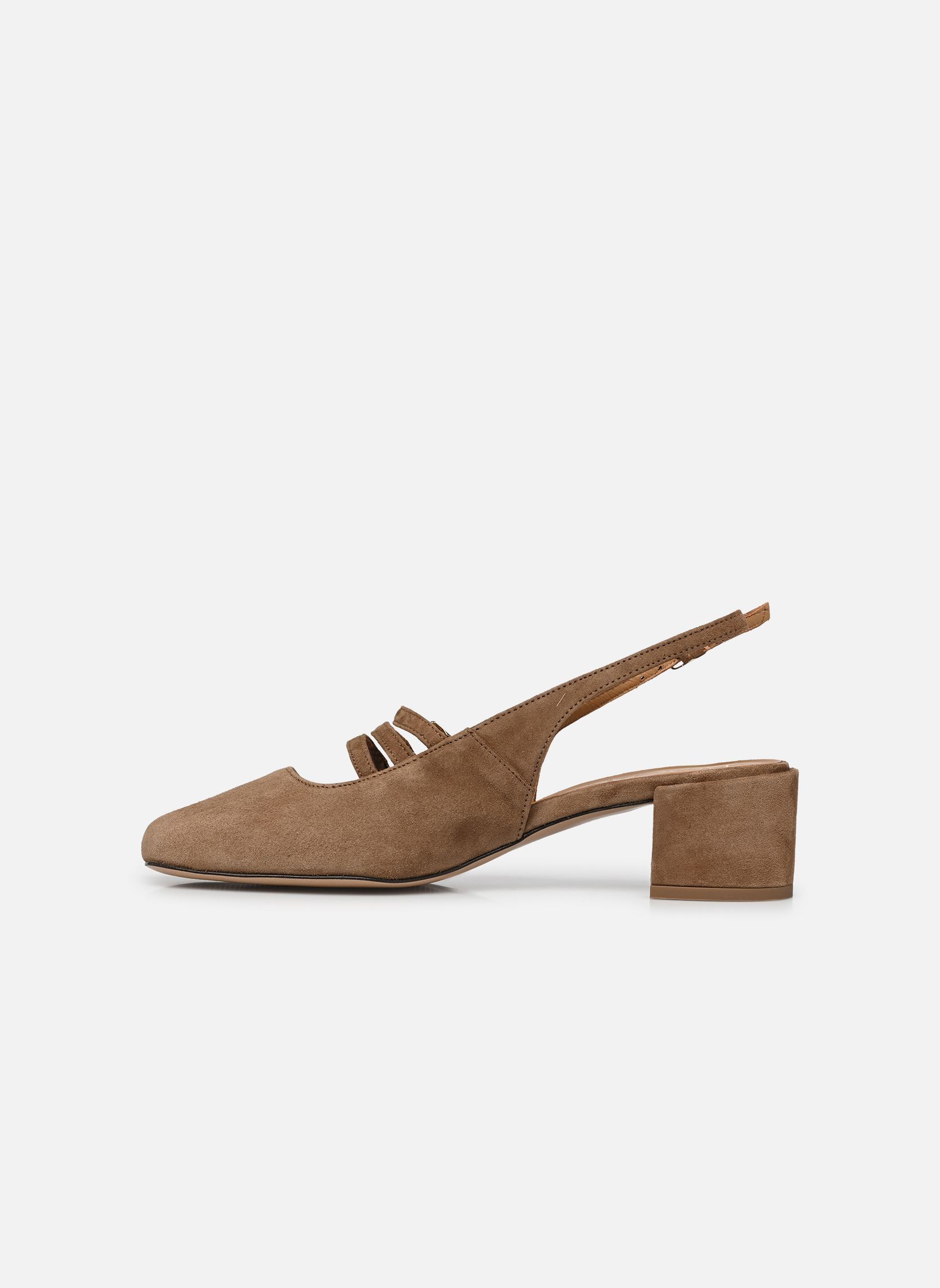 Escarpins à brides DEMI femme marron Bocage Escarpins à brides DEMI femme marron VELOURS TAUPE