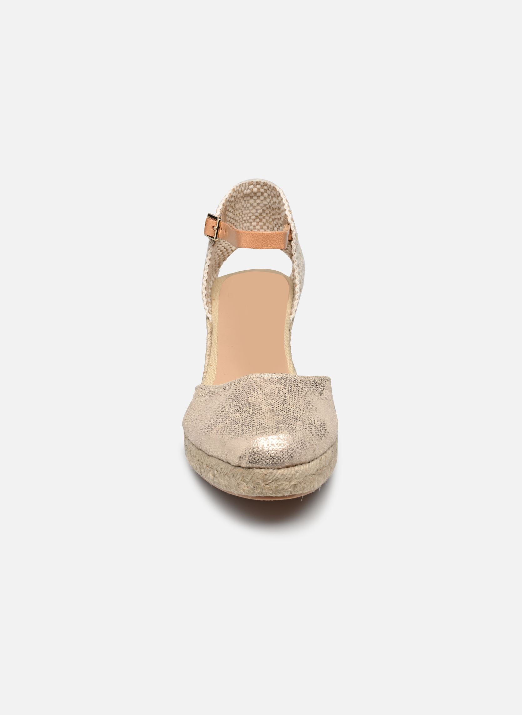 Sandalen met sleehak en plateau HELIAN dames beige Bocage Sandalen met sleehak en plateau HELIAN dames beige Beige