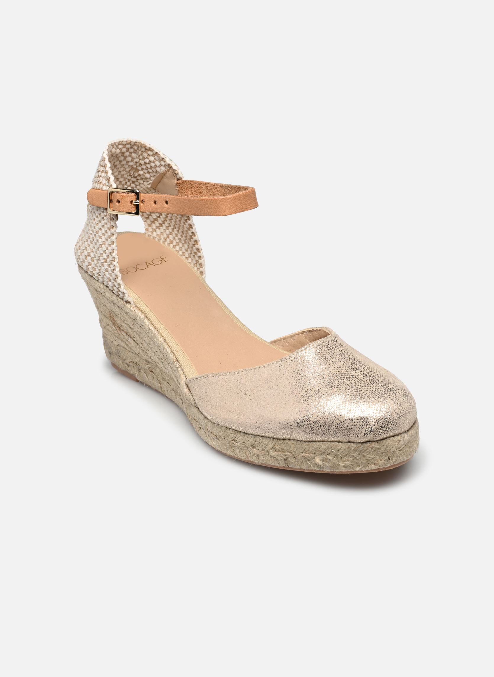 Sandalen met sleehak en plateau HELIAN dames beige Bocage Sandalen met sleehak en plateau HELIAN dames beige Beige