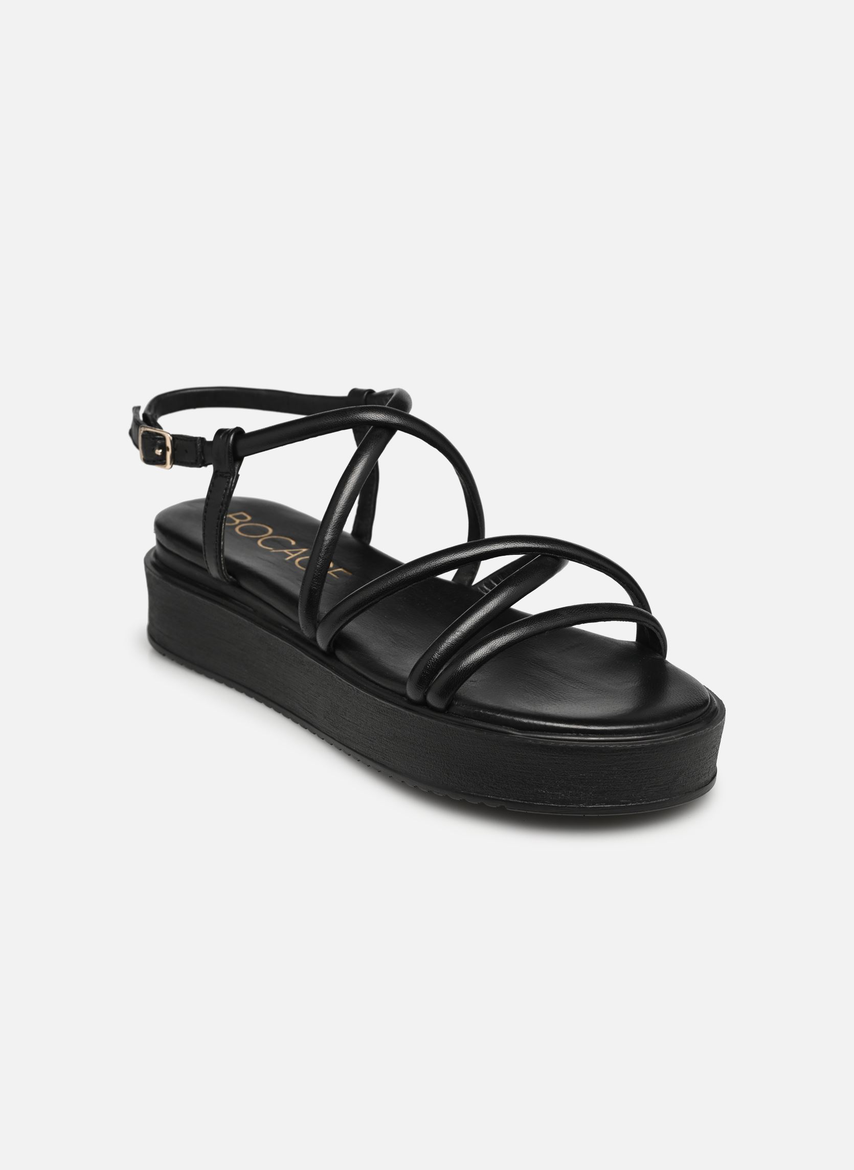 Sandalen met sleehak en plateau ROMMIE dames zwart Bocage Sandalen met sleehak en plateau ROMMIE dames zwart Noir