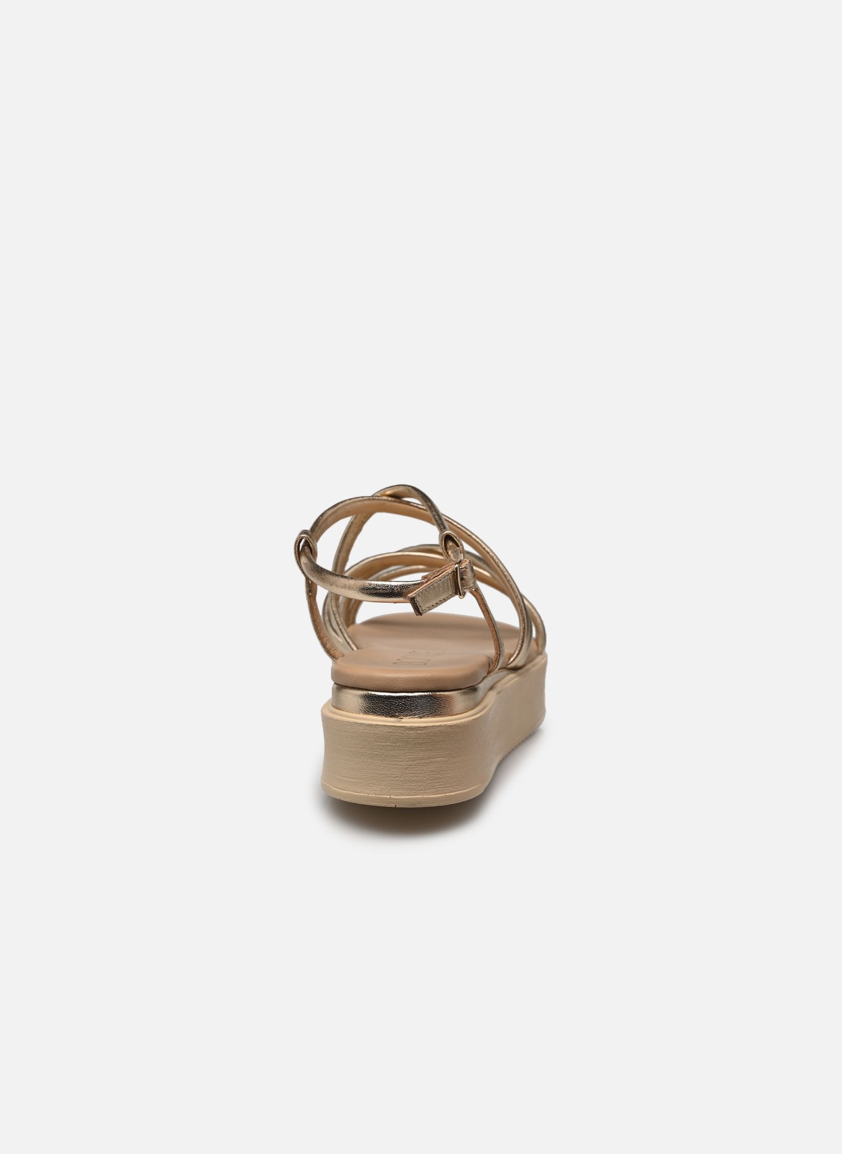 Sandalen met sleehak en plateau ROMMIE dames goud en brons Bocage Sandalen met sleehak en plateau ROMMIE dames goud en brons Or