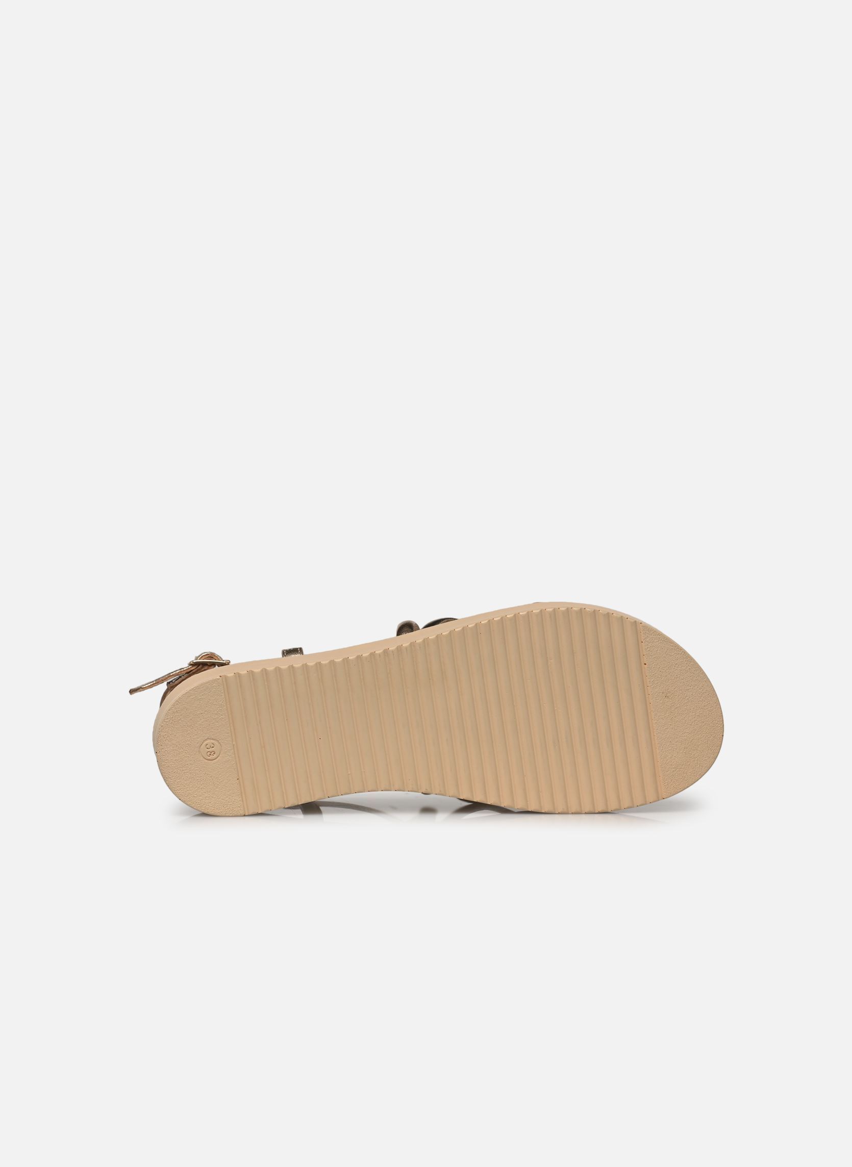 Sandalen met sleehak en plateau ROMMIE dames goud en brons Bocage Sandalen met sleehak en plateau ROMMIE dames goud en brons Or
