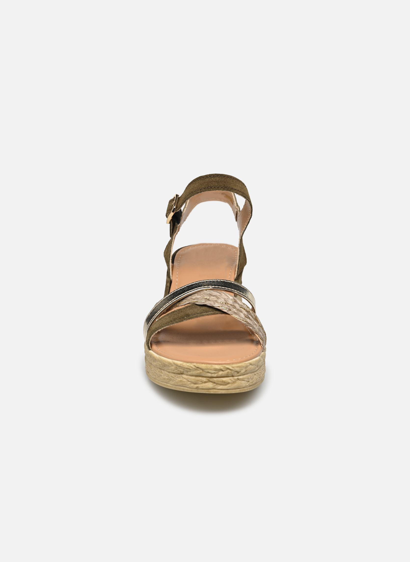 Keil- und Plateausandalen Oblette damen grün Eram Keil- und Plateausandalen Oblette damen grün Kaki