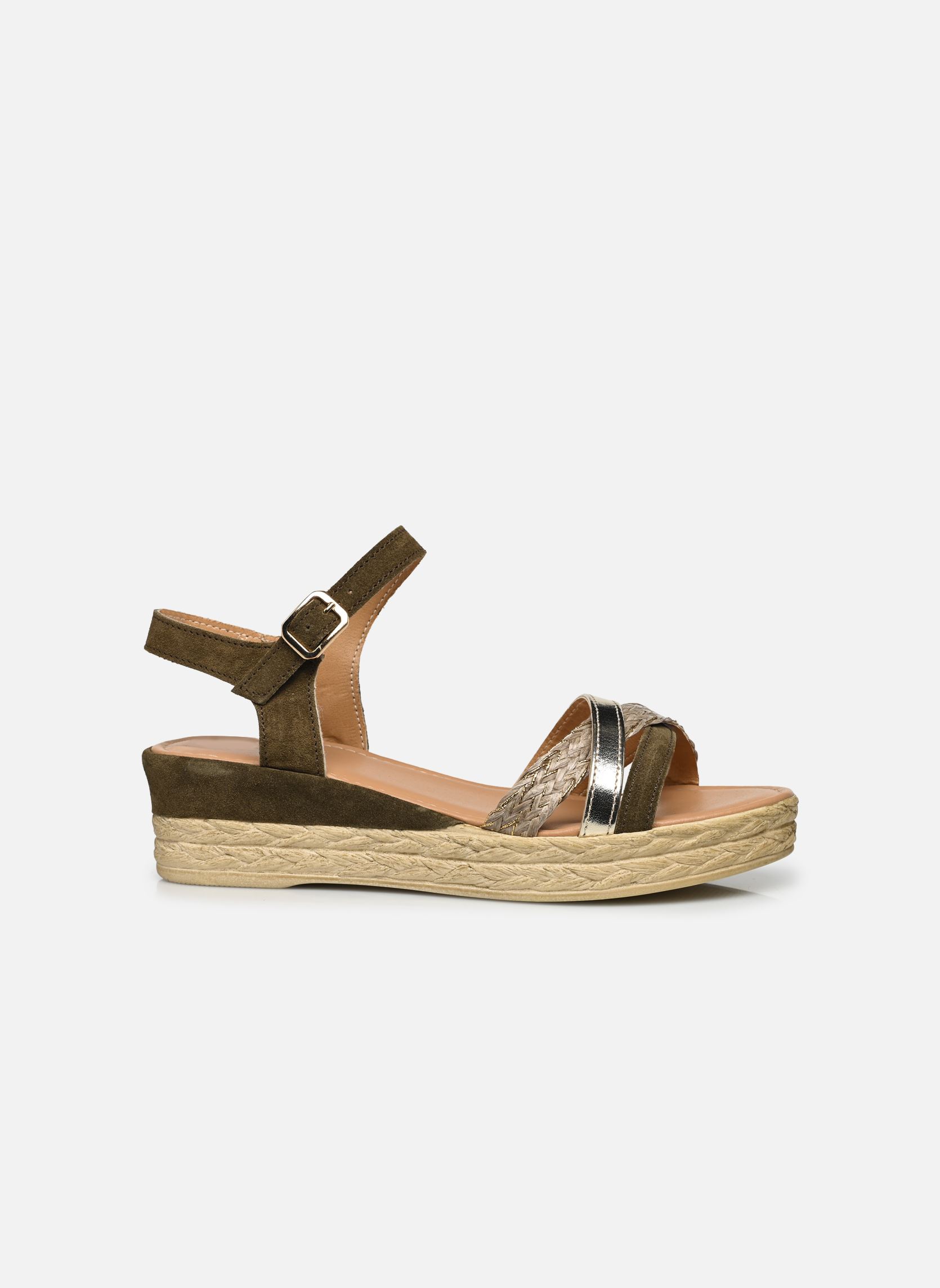 Keil- und Plateausandalen Oblette damen grün Eram Keil- und Plateausandalen Oblette damen grün Kaki