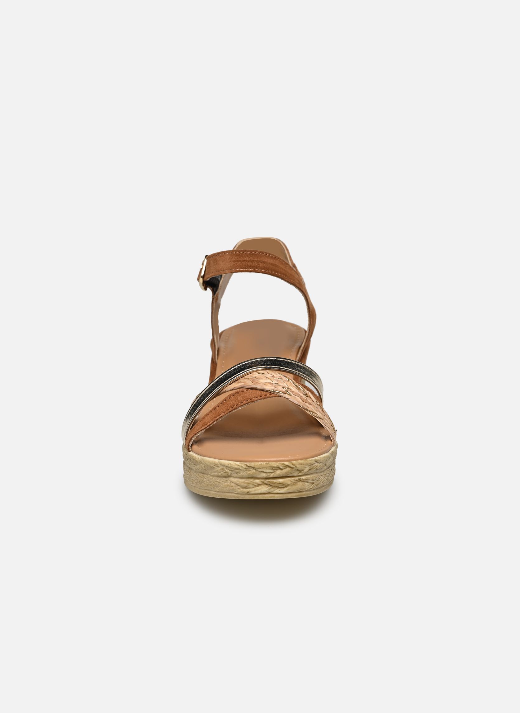 Sandales compensées et plateformes Oblette femme marron Eram Sandales compensées et plateformes Oblette femme marron Camel