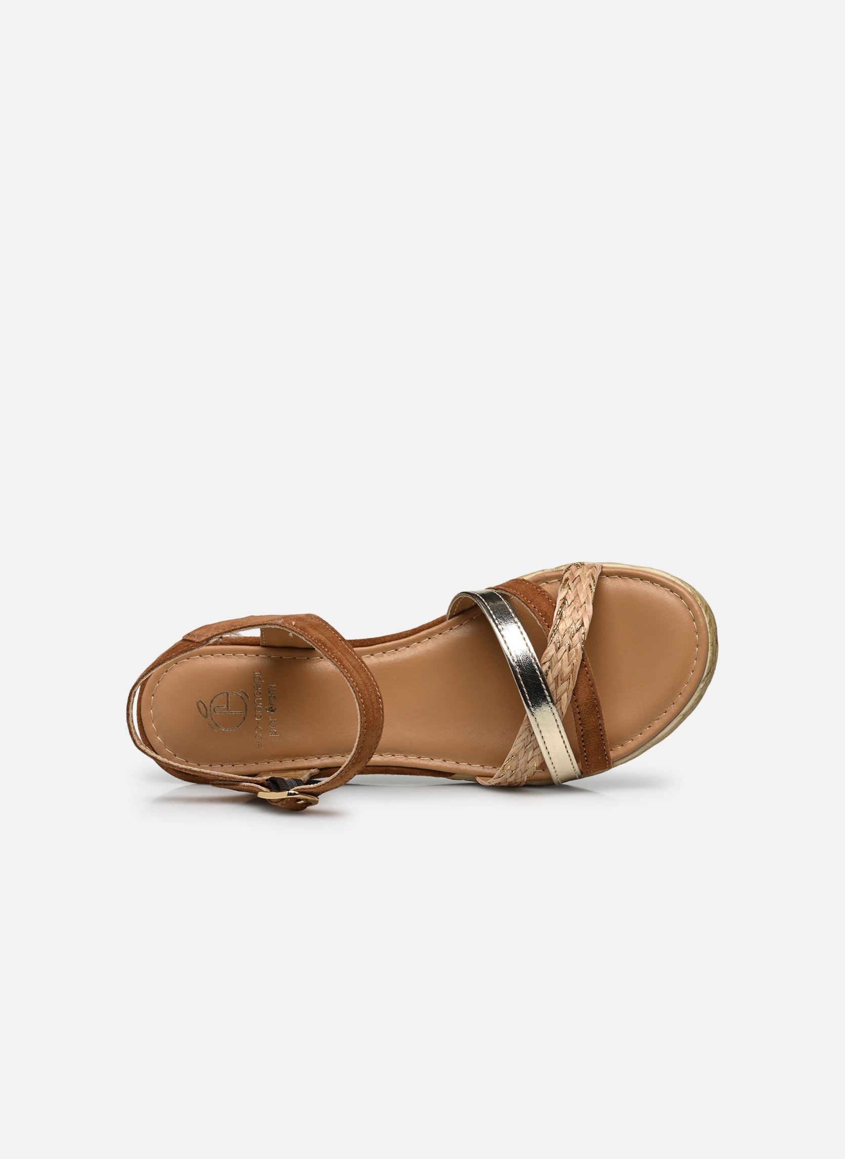 Sandales compensées et plateformes Oblette femme marron Eram Sandales compensées et plateformes Oblette femme marron Camel