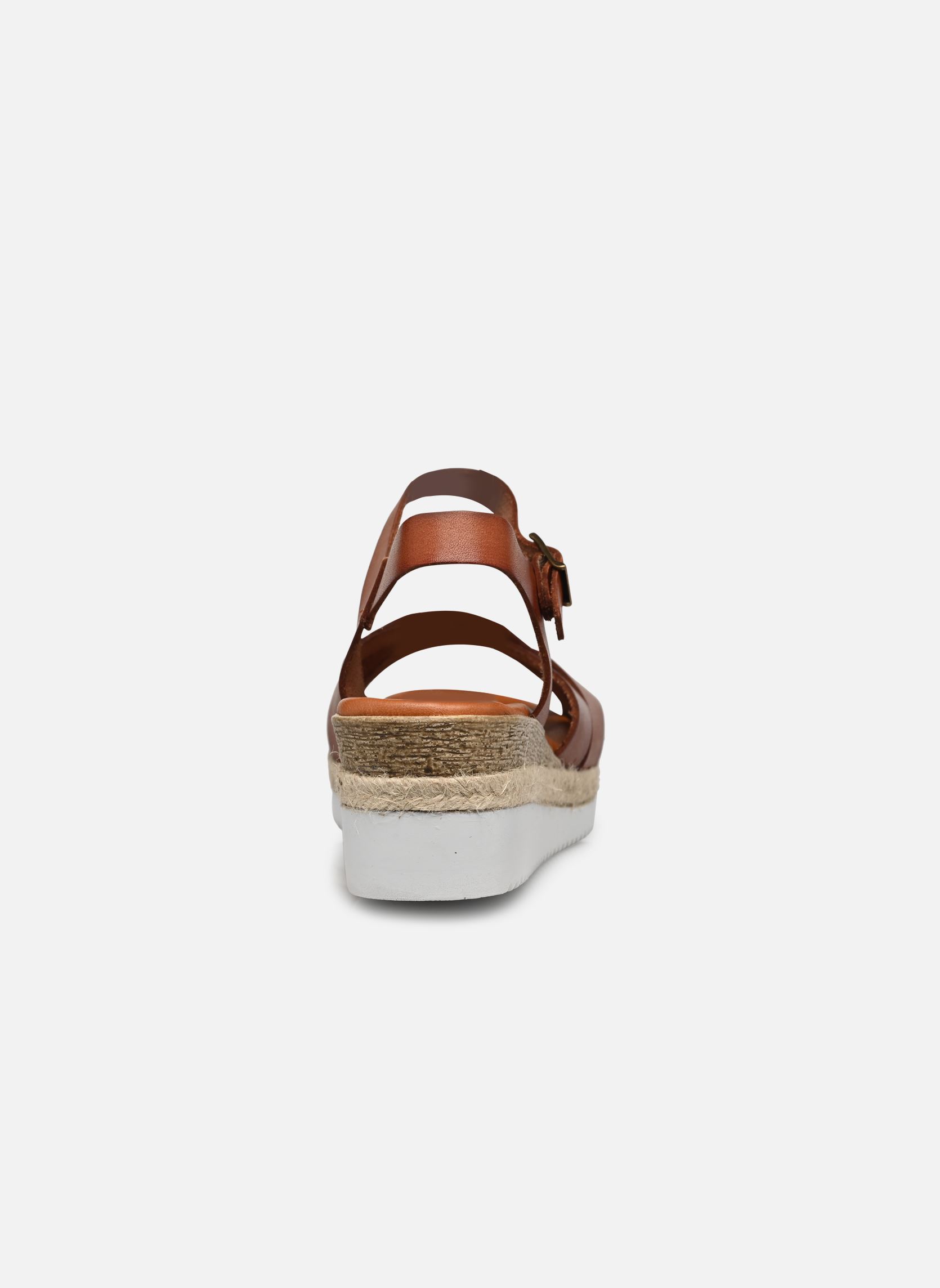 Sandalen met sleehak en plateau Tania dames bruin Eram Sandalen met sleehak en plateau Tania dames bruin Camel