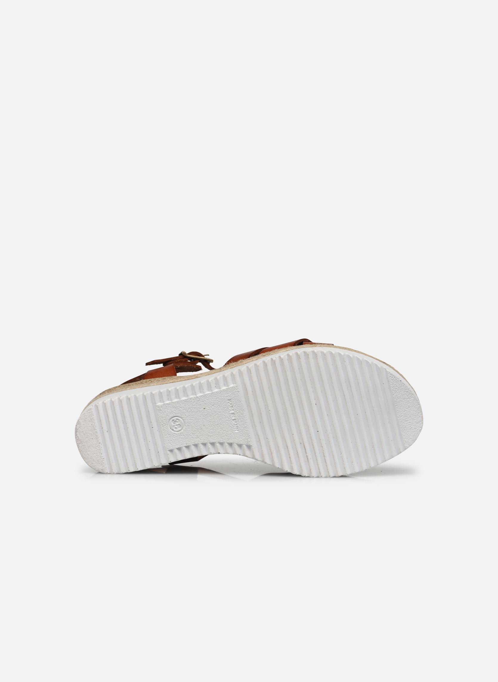 Sandalen met sleehak en plateau Tania dames bruin Eram Sandalen met sleehak en plateau Tania dames bruin Camel