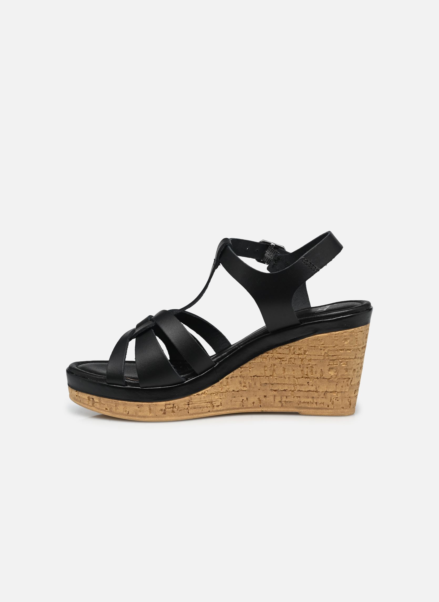 Sandalen met sleehak en plateau Tammyn dames zwart Eram Sandalen met sleehak en plateau Tammyn dames zwart Noir