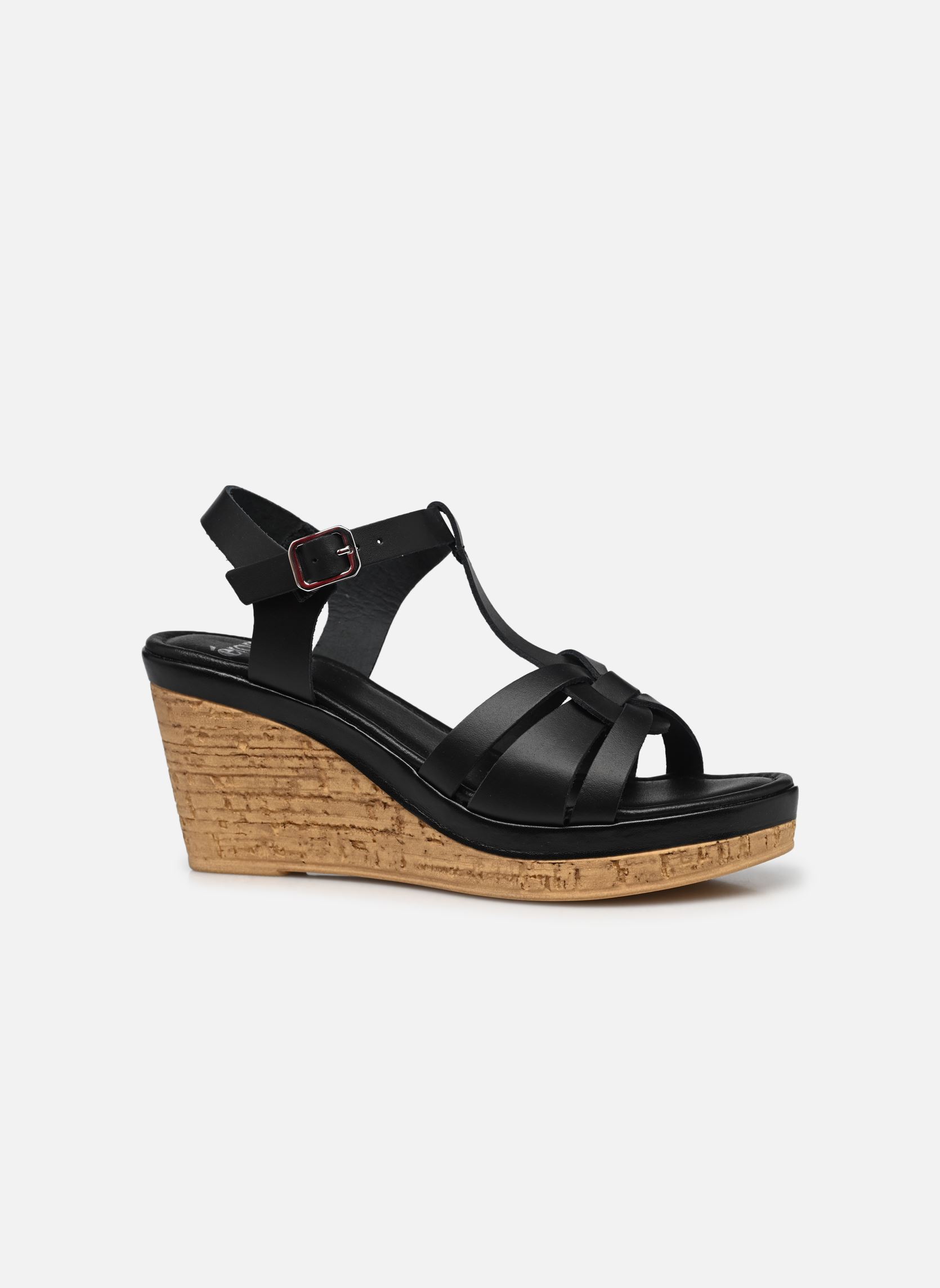 Sandalen met sleehak en plateau Tammyn dames zwart Eram Sandalen met sleehak en plateau Tammyn dames zwart Noir