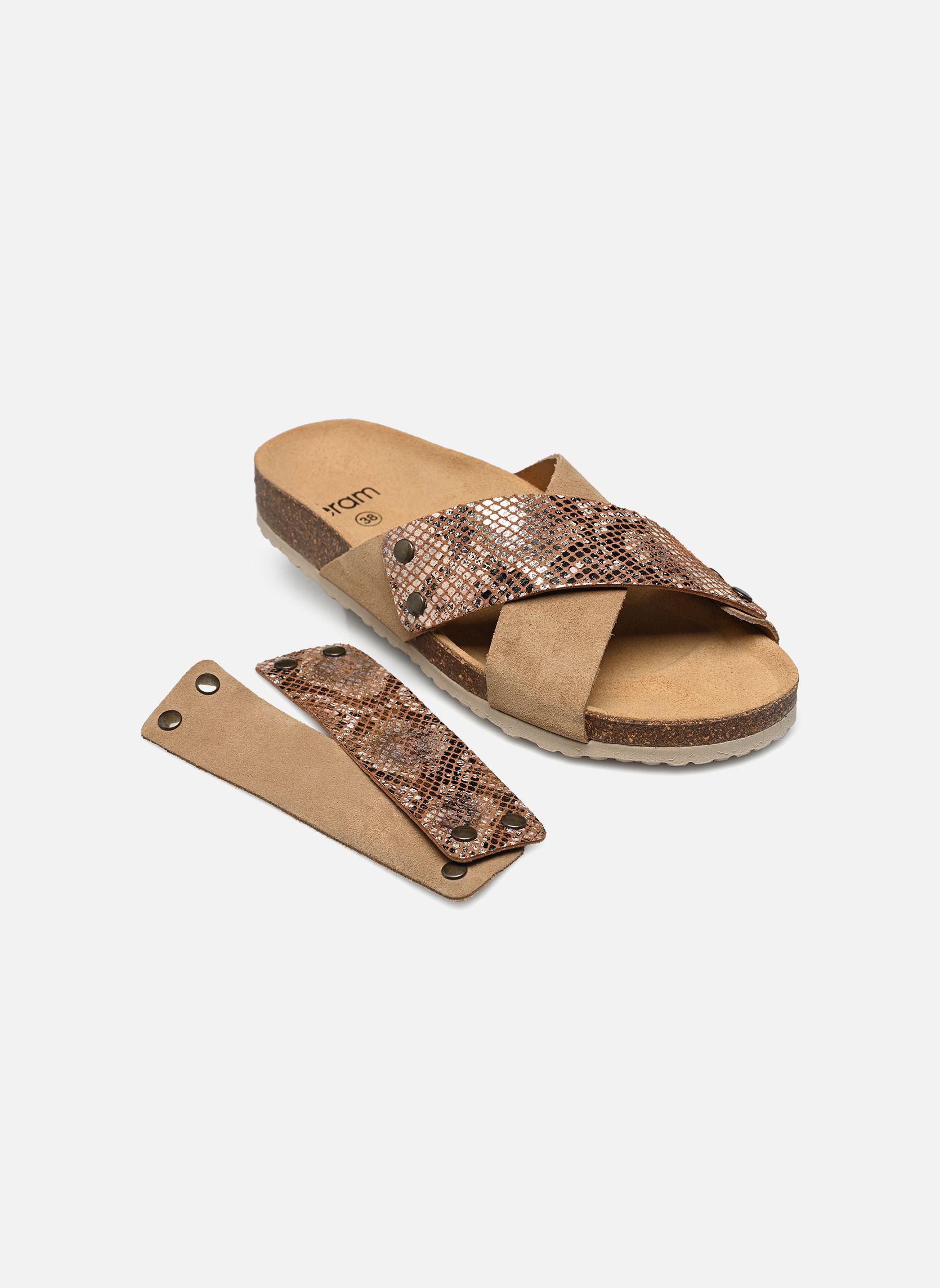 Pantoletten und Clogs July damen beige Eram Pantoletten und Clogs July damen beige Taupe