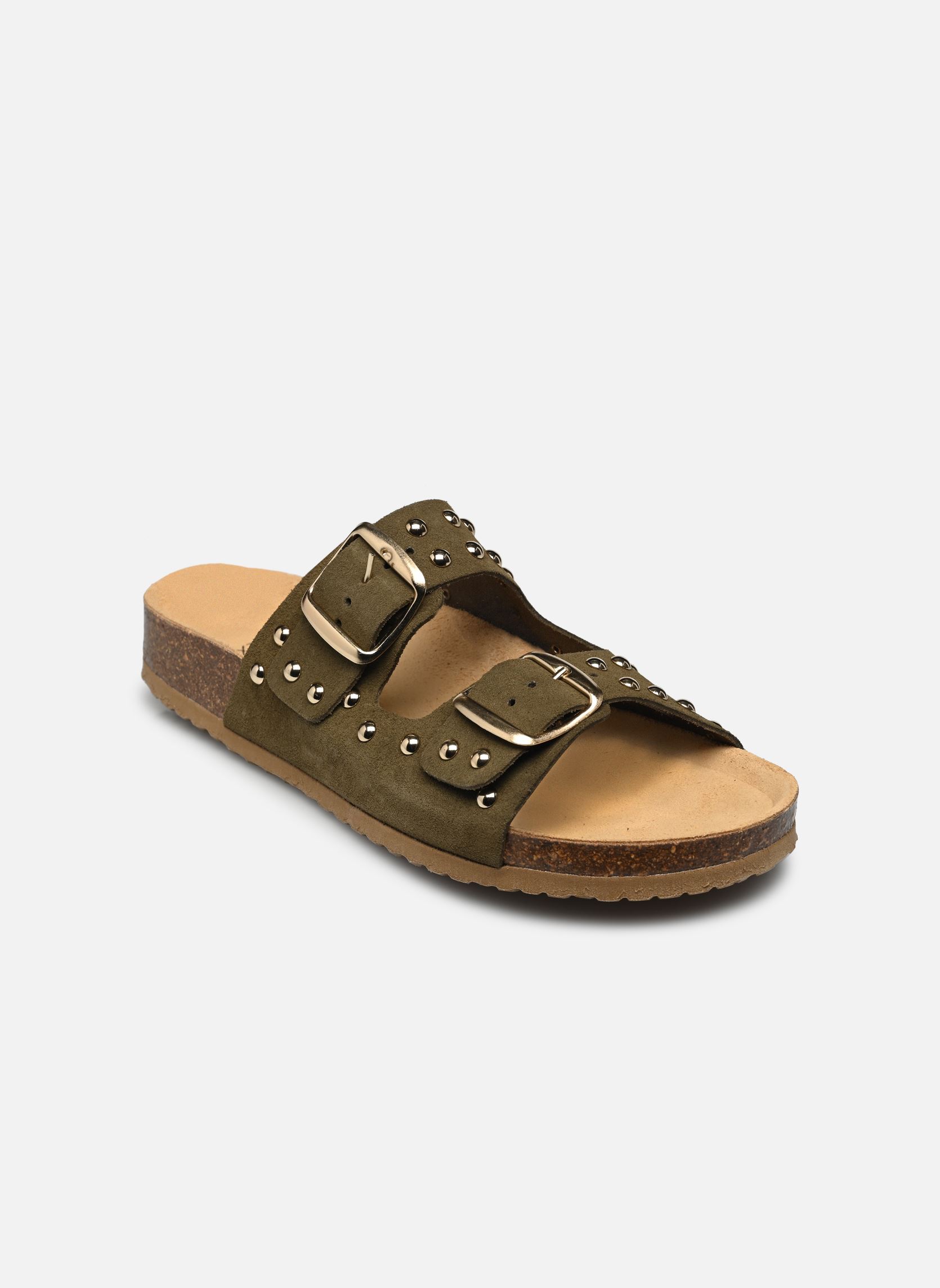 Mules et sabots Athia femme vert Texto Mules et sabots Athia femme vert Kaki