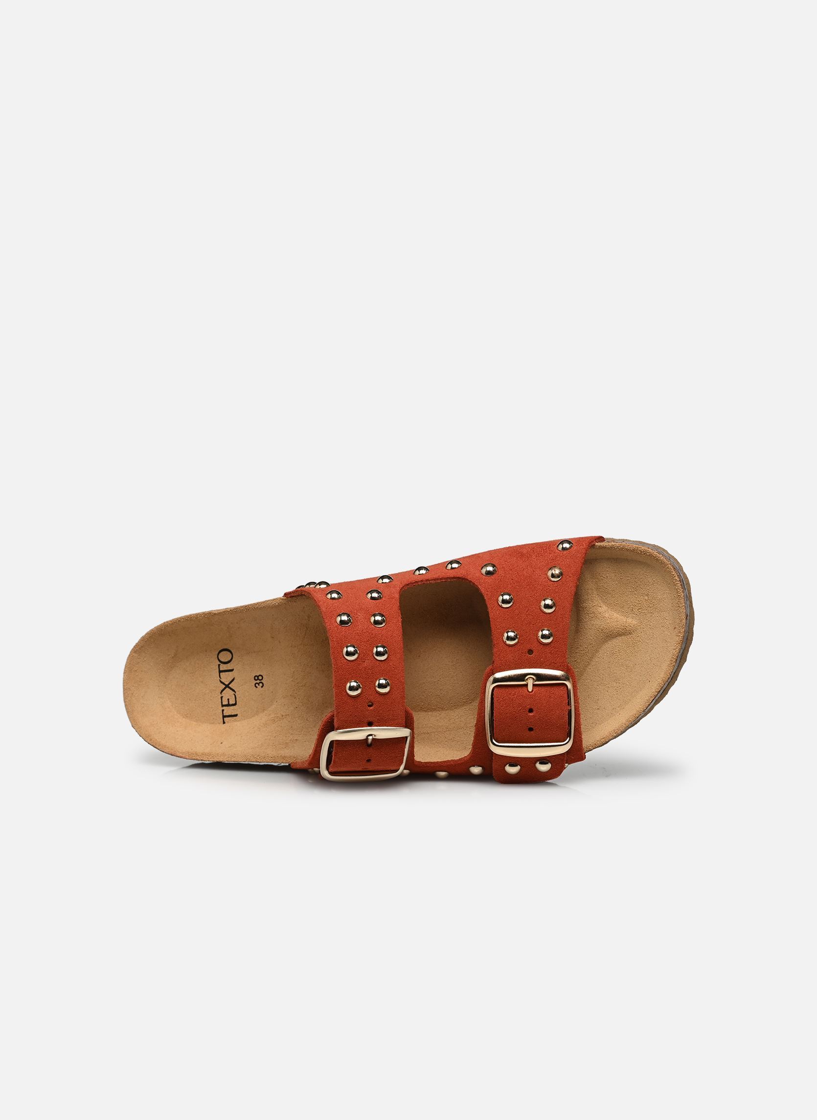 Mules et sabots Athia femme rouge Texto Mules et sabots Athia femme rouge Terracotta