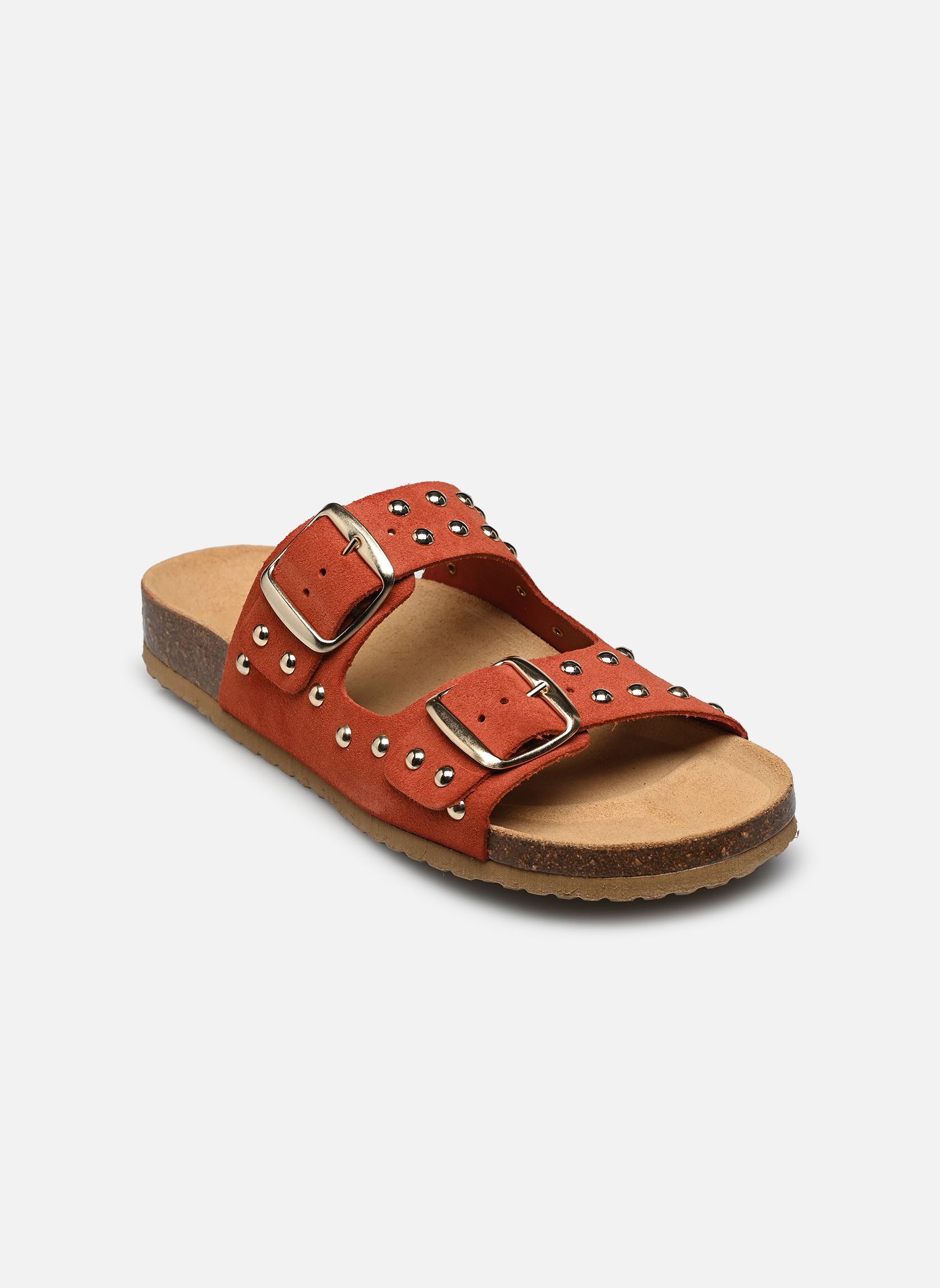 Mules et sabots Athia femme rouge Texto Mules et sabots Athia femme rouge Terracotta