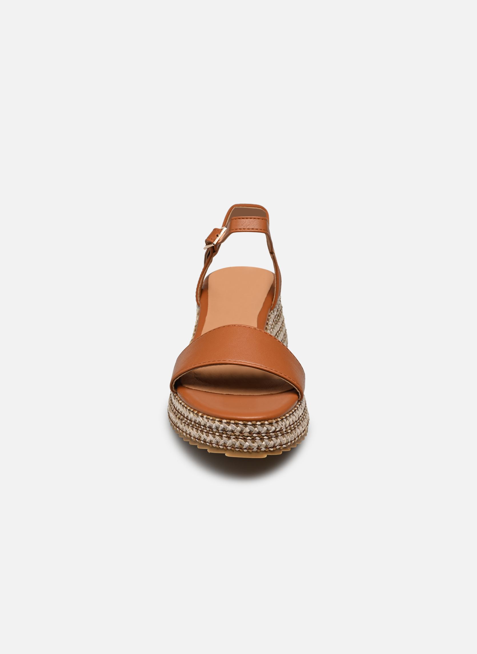Sandales compensées et plateformes Tana femme marron Texto Sandales compensées et plateformes Tana femme marron Cognac