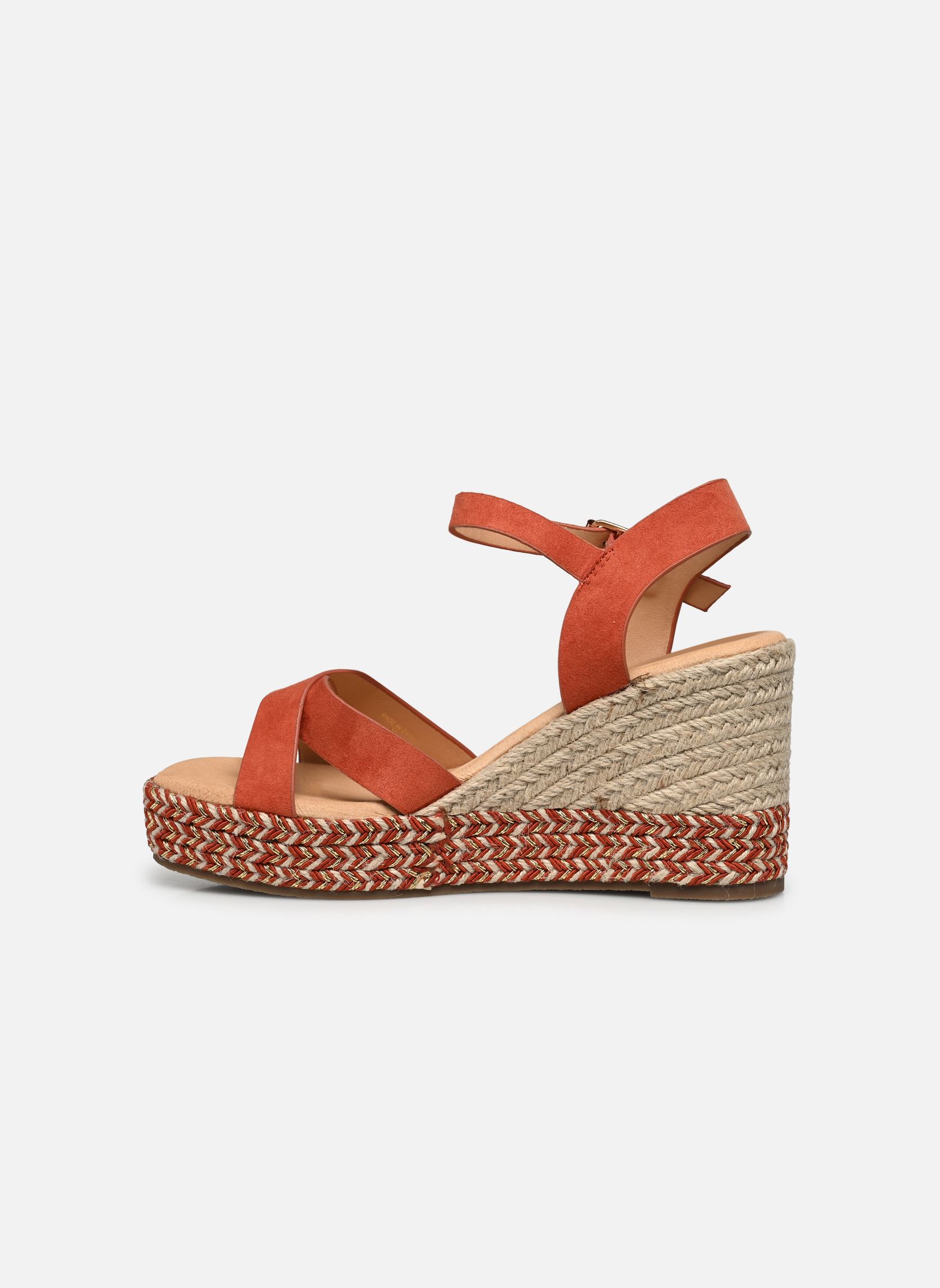 Sandali con zeppa e plateau Thiphaine donna arancione Texto Sandali con zeppa e plateau Thiphaine donna arancione Orange