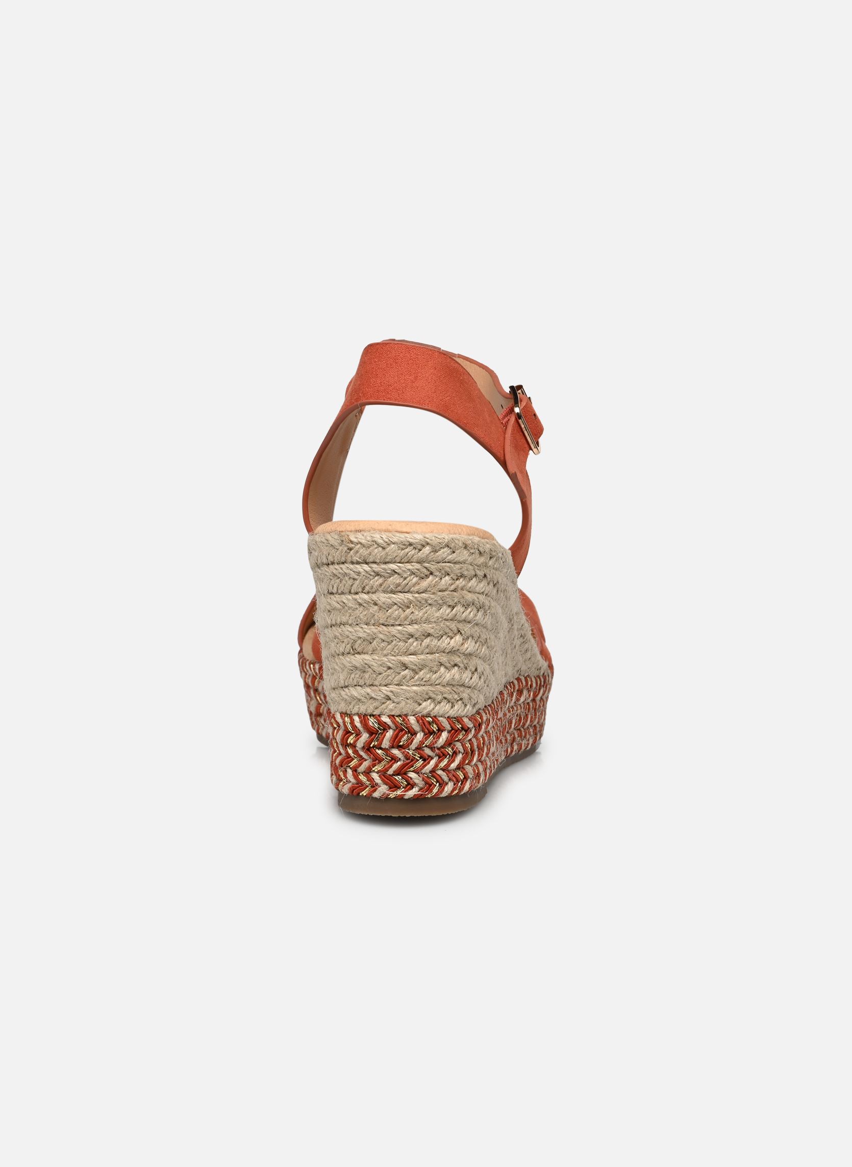 Sandali con zeppa e plateau Thiphaine donna arancione Texto Sandali con zeppa e plateau Thiphaine donna arancione Orange