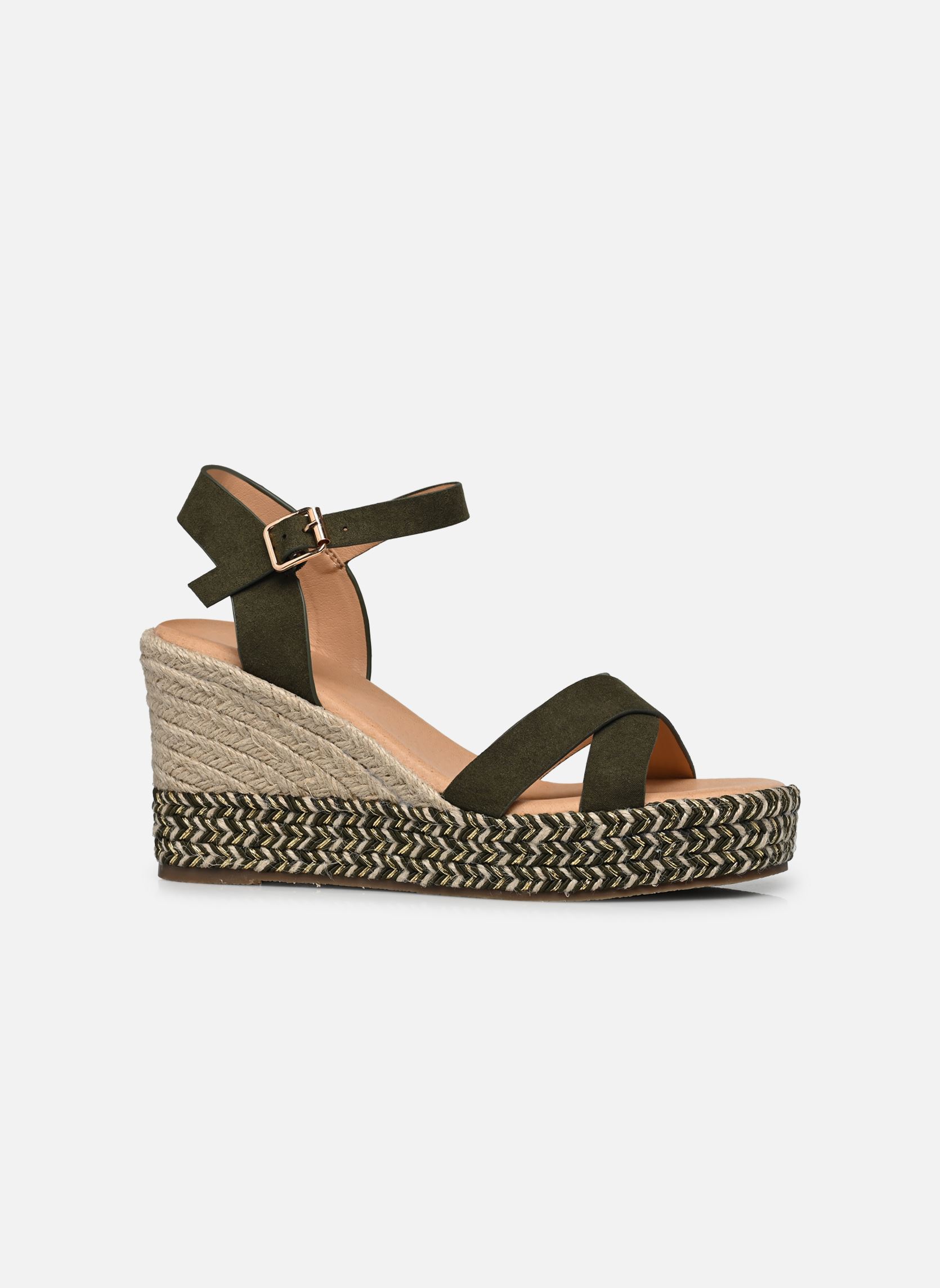 Sandales compensées et plateformes Thiphaine femme vert Texto Sandales compensées et plateformes Thiphaine femme vert Kaki
