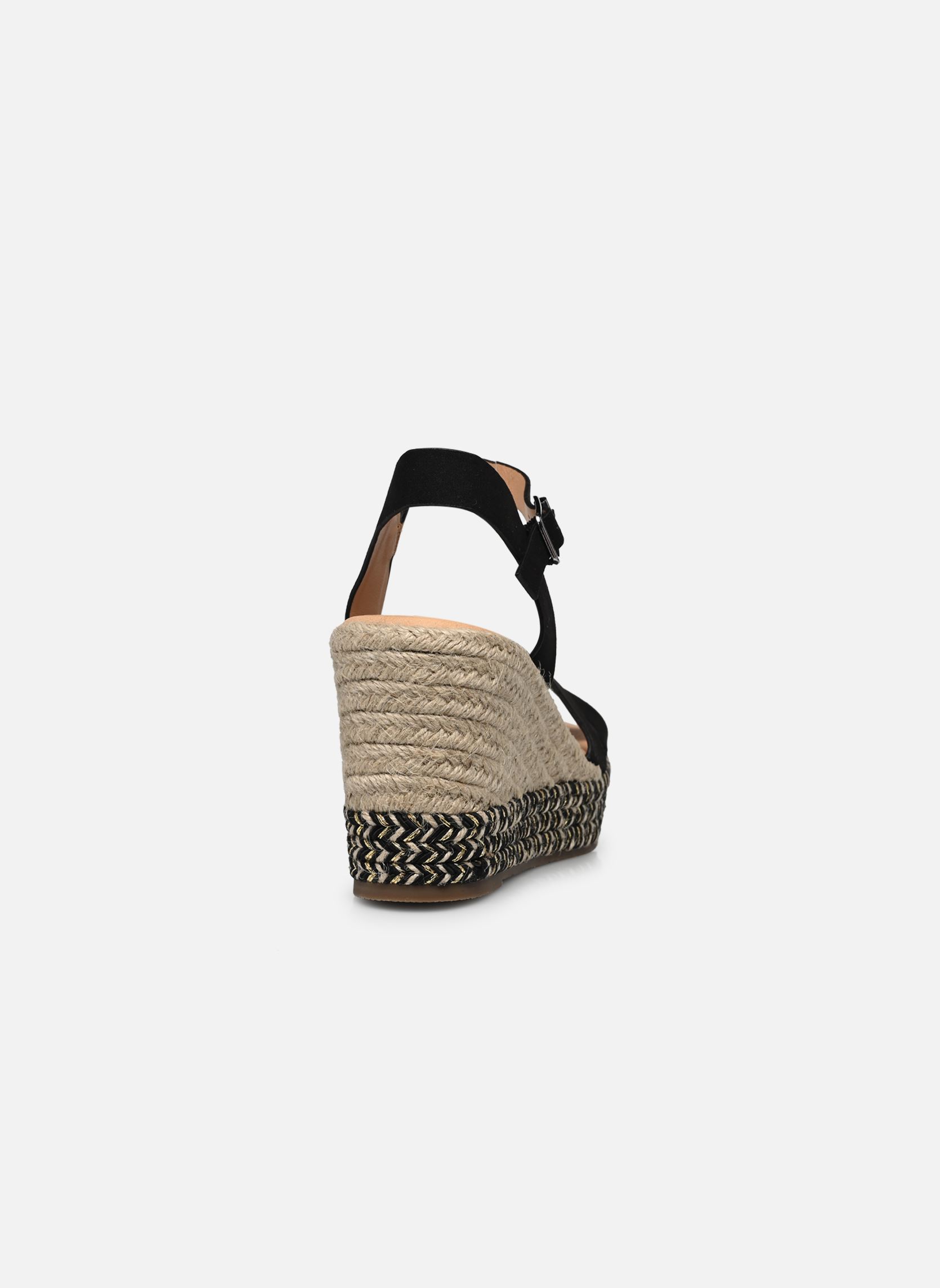 Sandales compensées et plateformes Thiphaine femme noir Texto Sandales compensées et plateformes Thiphaine femme noir Noir
