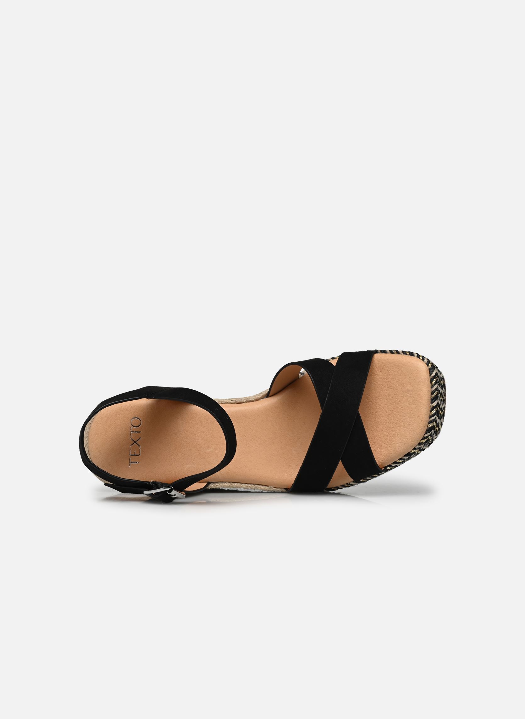 Sandales compensées et plateformes Thiphaine femme noir Texto Sandales compensées et plateformes Thiphaine femme noir Noir