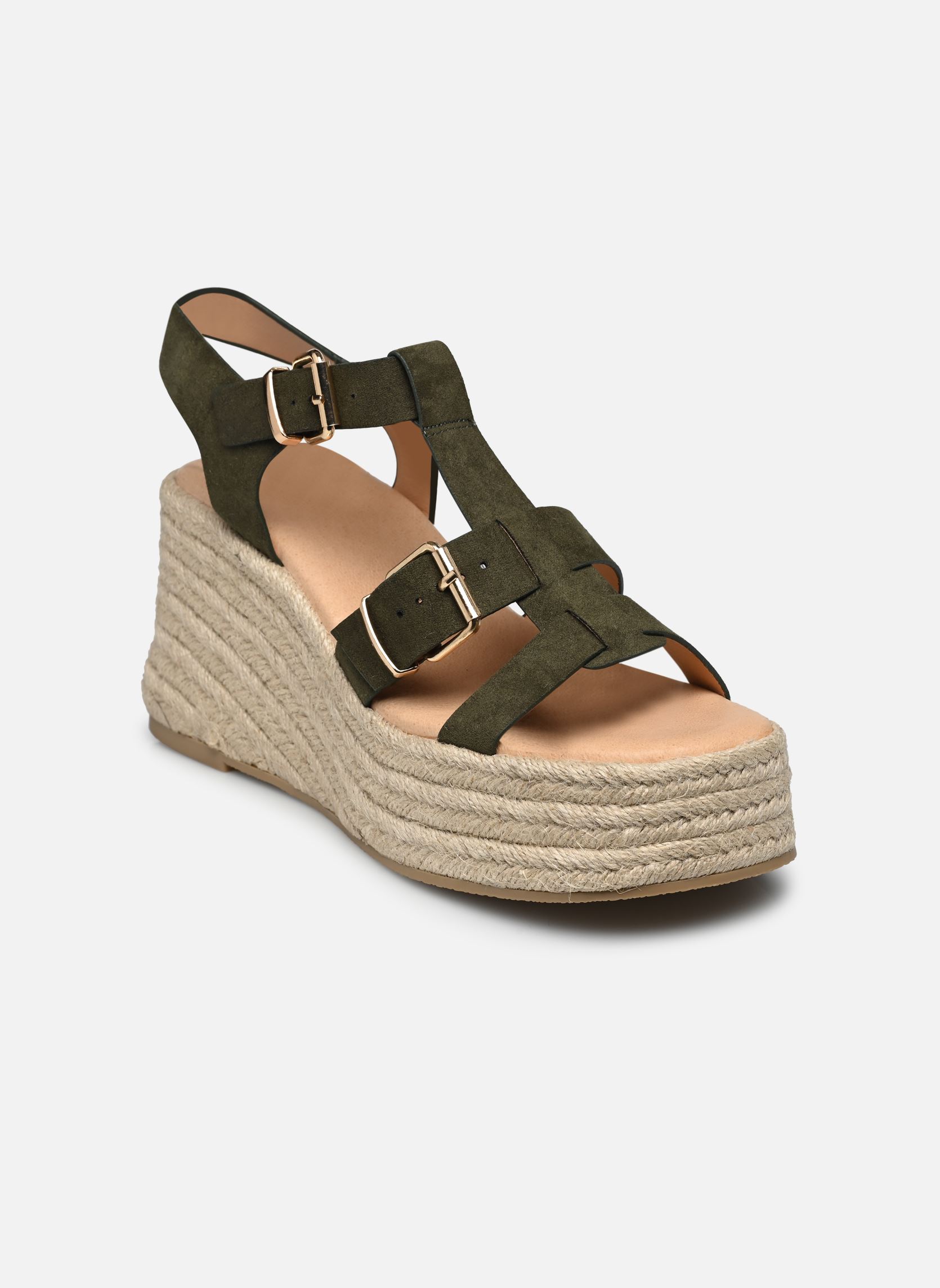 Keil- und Plateausandalen Tara damen grün Texto Keil- und Plateausandalen Tara damen grün Kaki